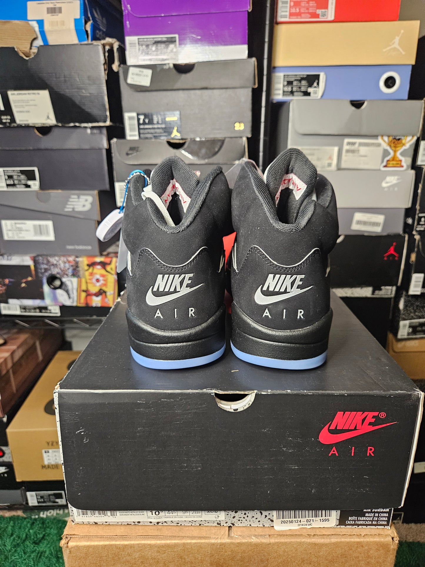 Size 10.5 - AJ5 Black Metallic
