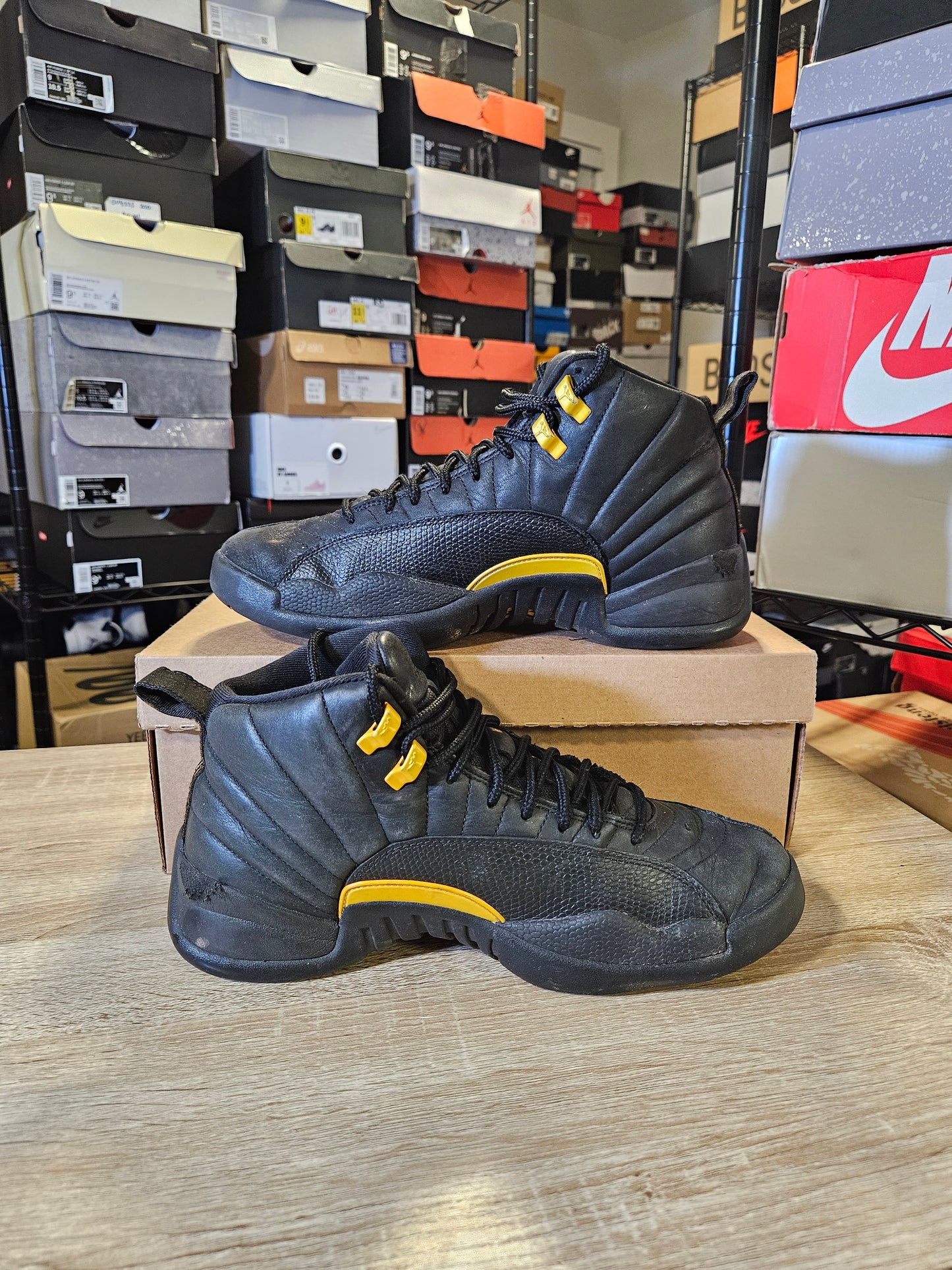 Size 9.5 - AJ 12 Retro Mid Black Taxi