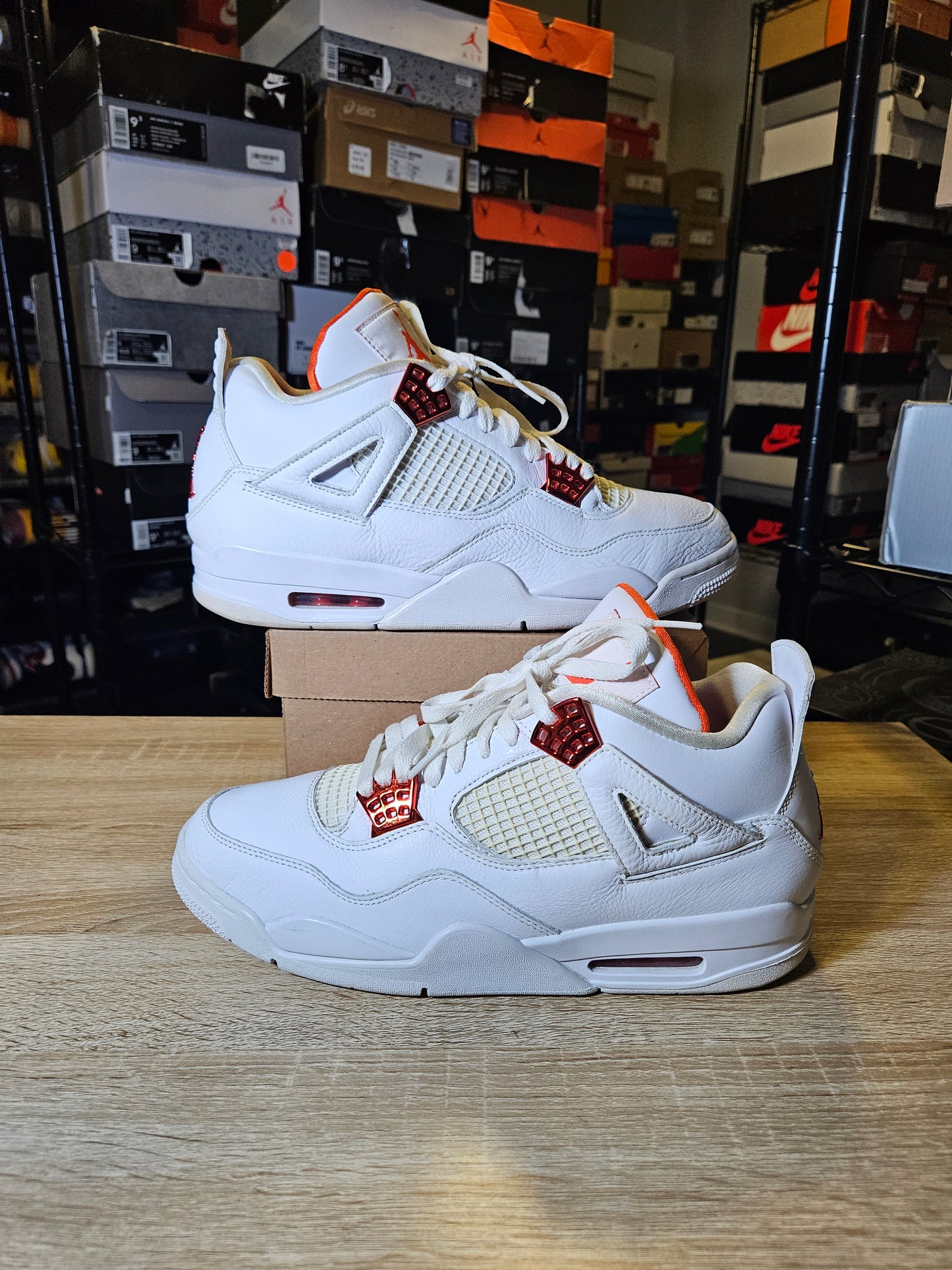 Size 11 - AJ 4 Retro Orange Metallic