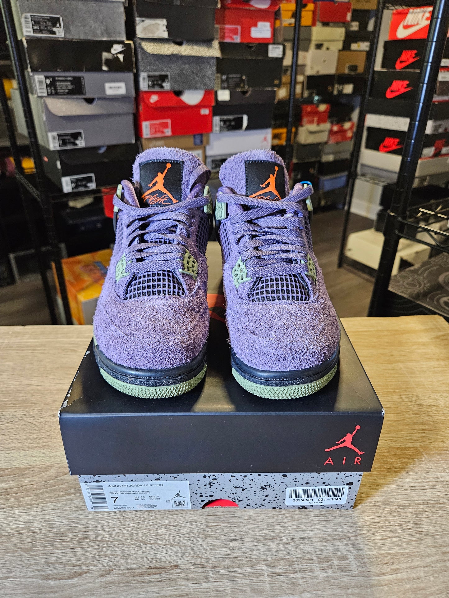 Size 5.5M - AJ 4 Retro Mid Canyon Purple