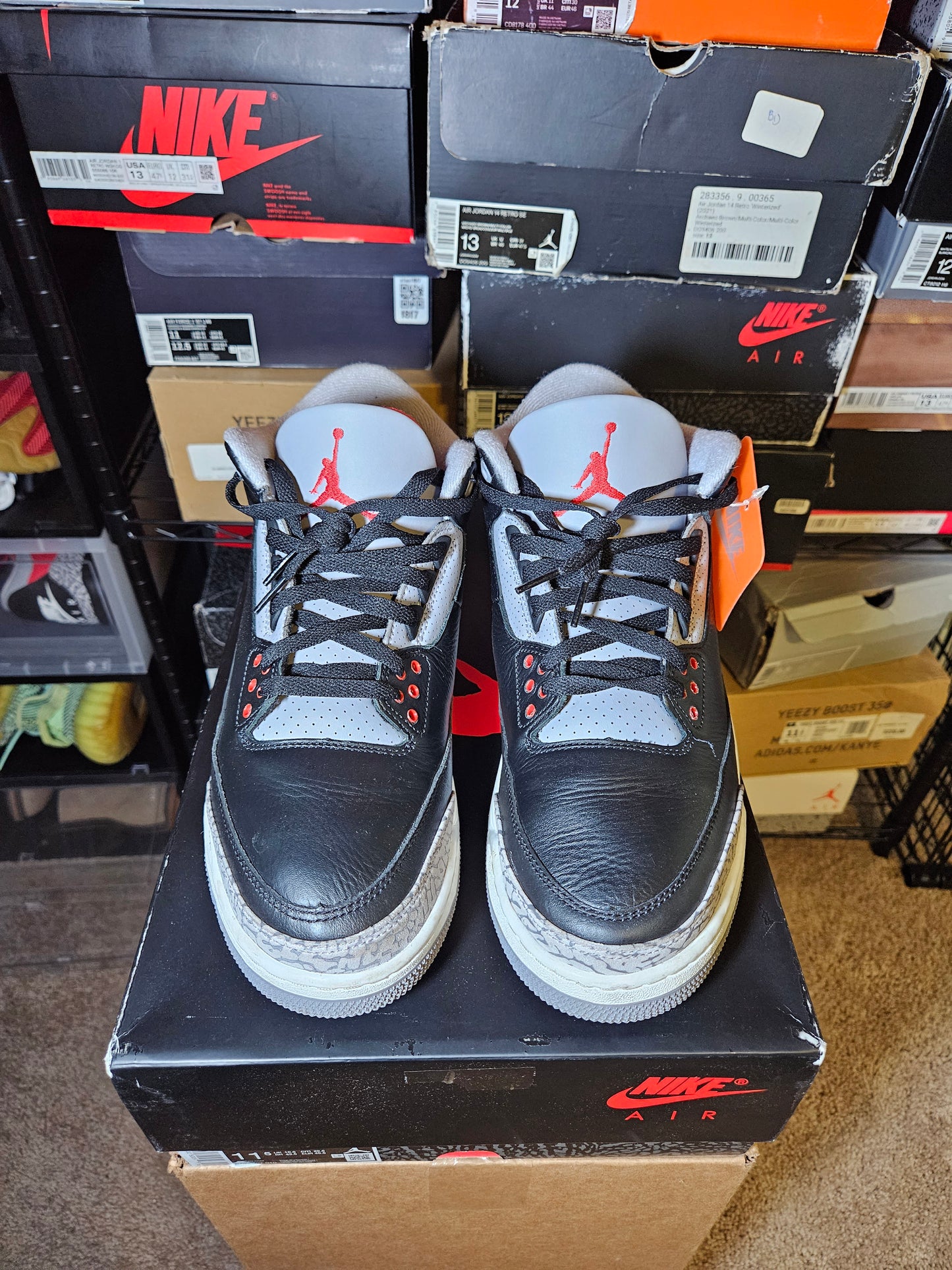 Size 11.5 - AJ 3 Retro OG 2024 Black Cement