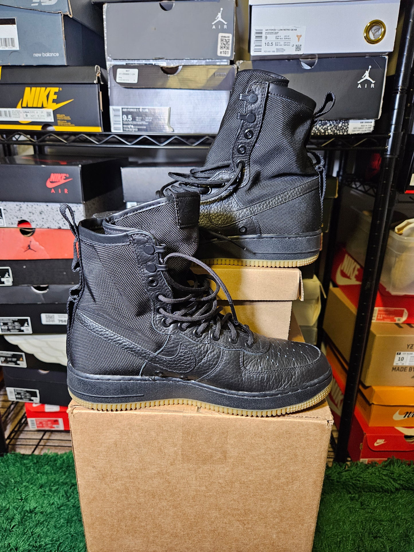 Size 9.5 - SF Air Force 1 Black Gum