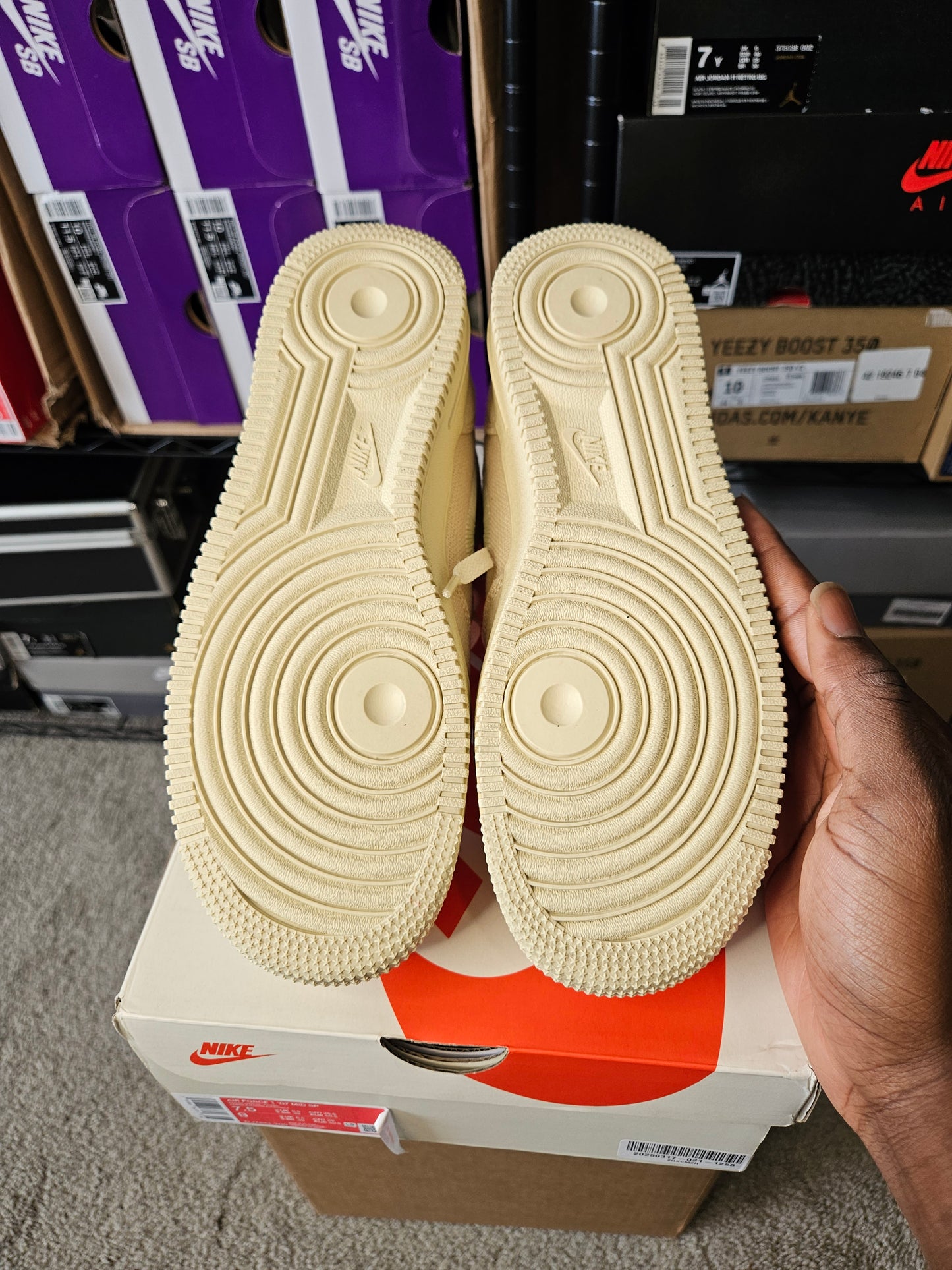 Size 7.5 - Stussy x Air Force 1 Mid Fossil