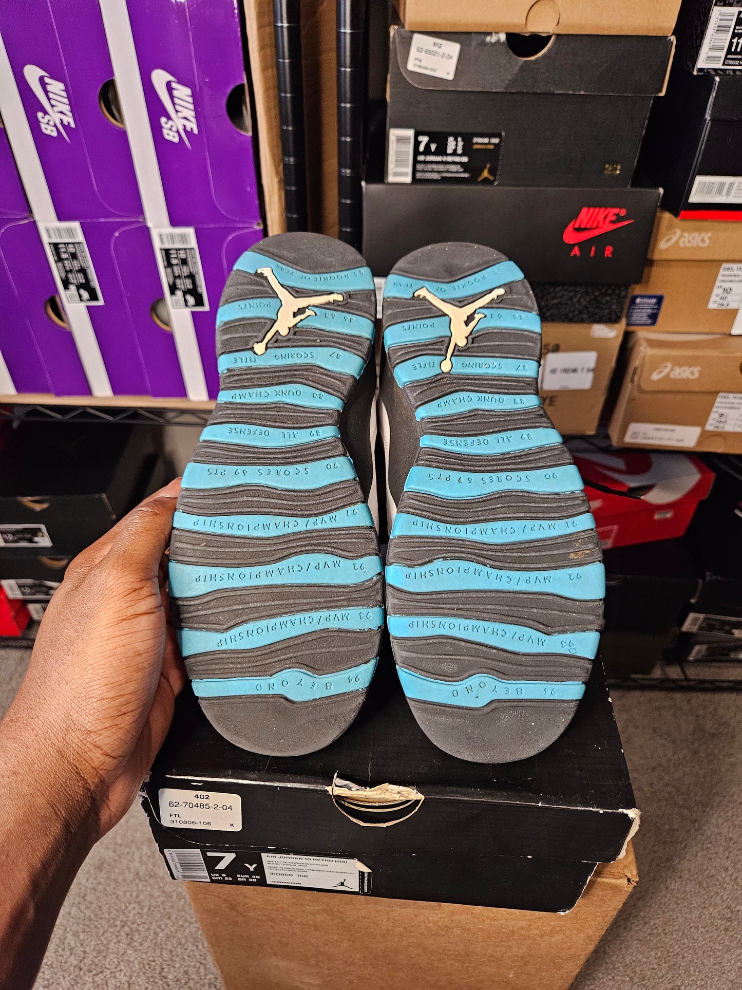 Size 7 - AJ 10 Retro 2014 Powder Blue