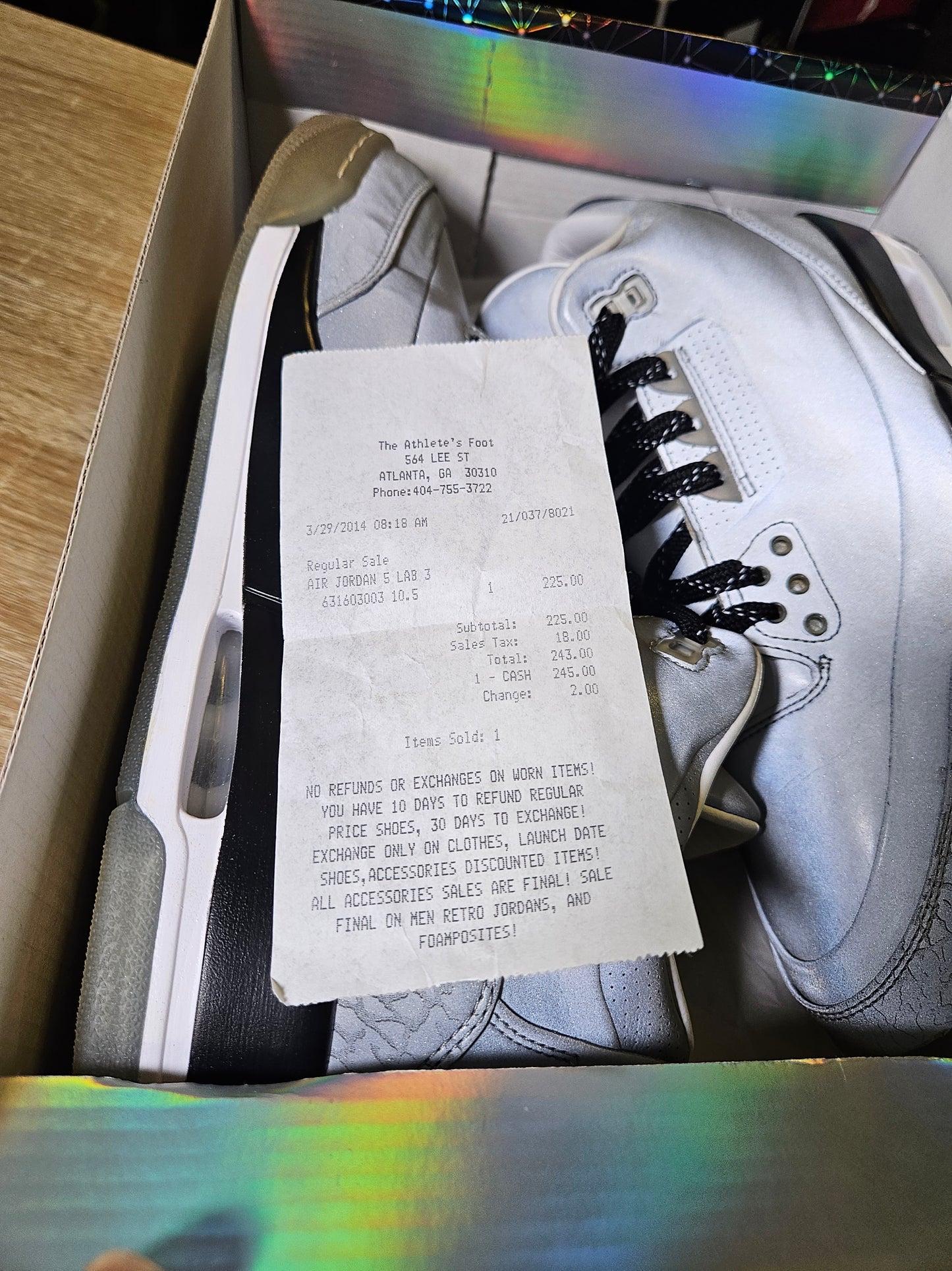 Size 10.5 - AJ3 5Lab3 Reflective Silver