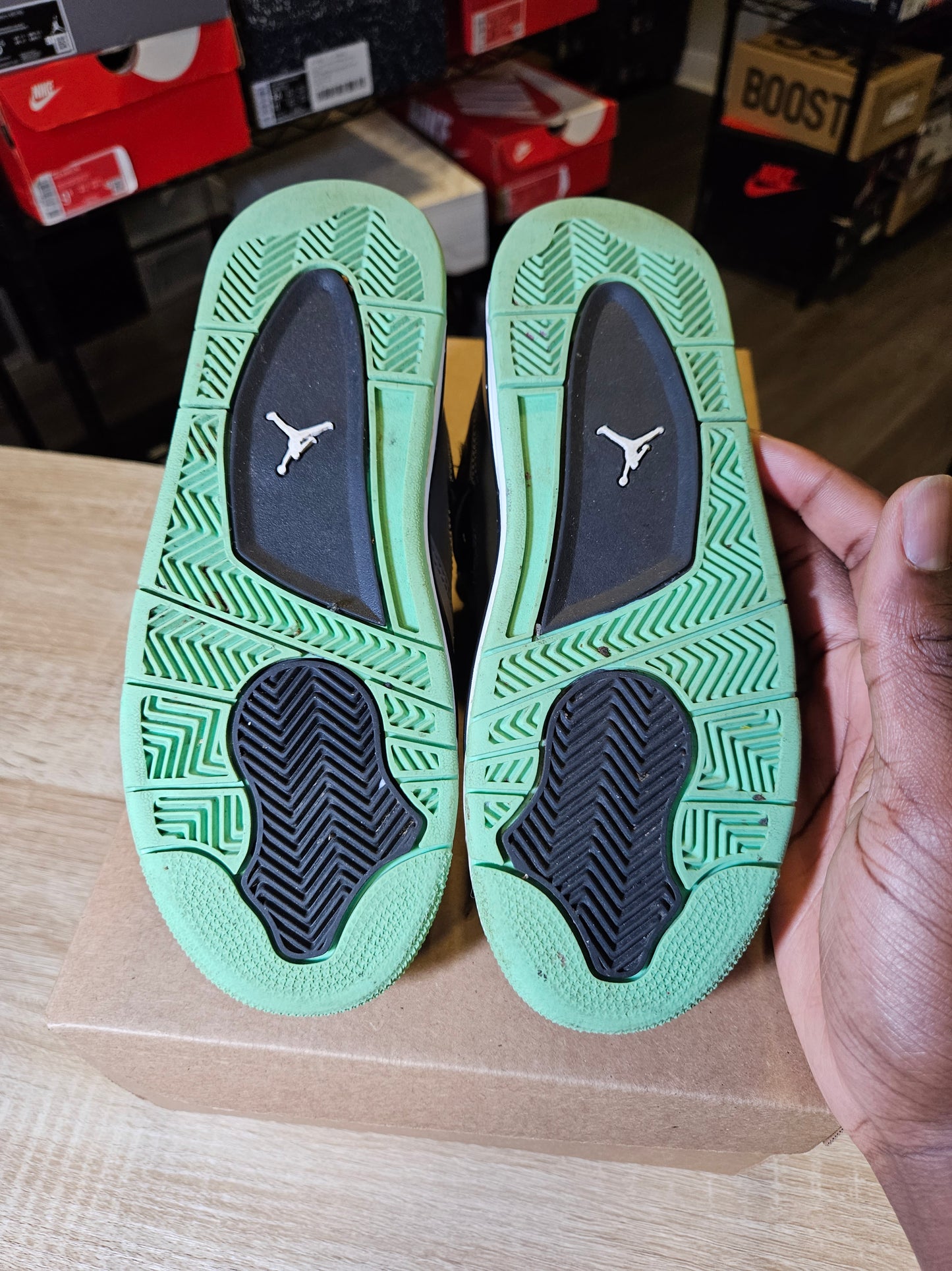 Size 4 - Jordan 4 Retro Green Glow 2013