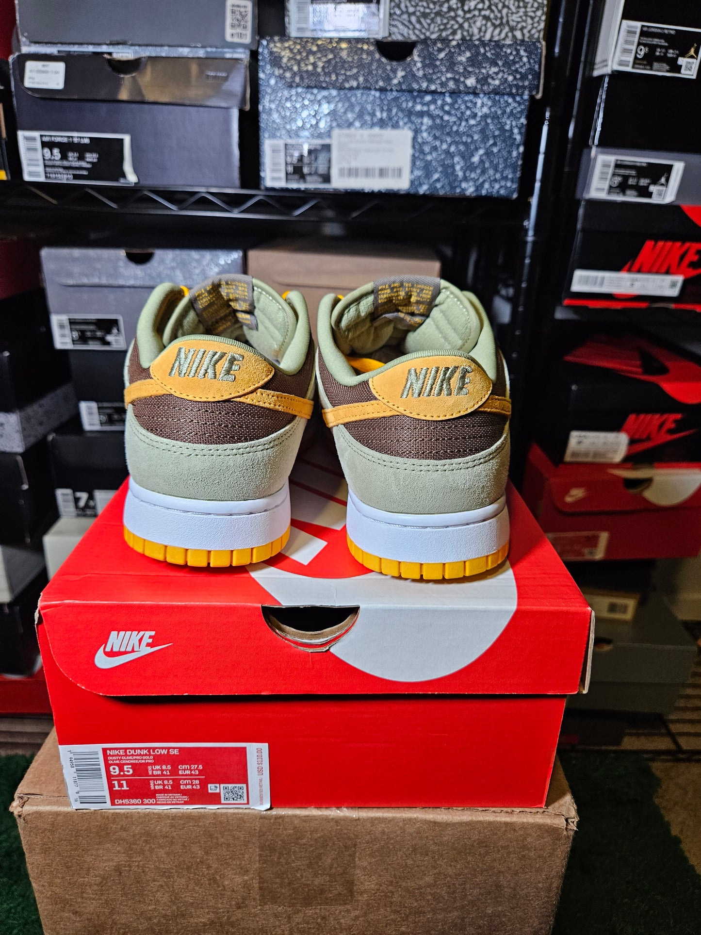 Size 9.5 - Dunk Low Dusty Olive