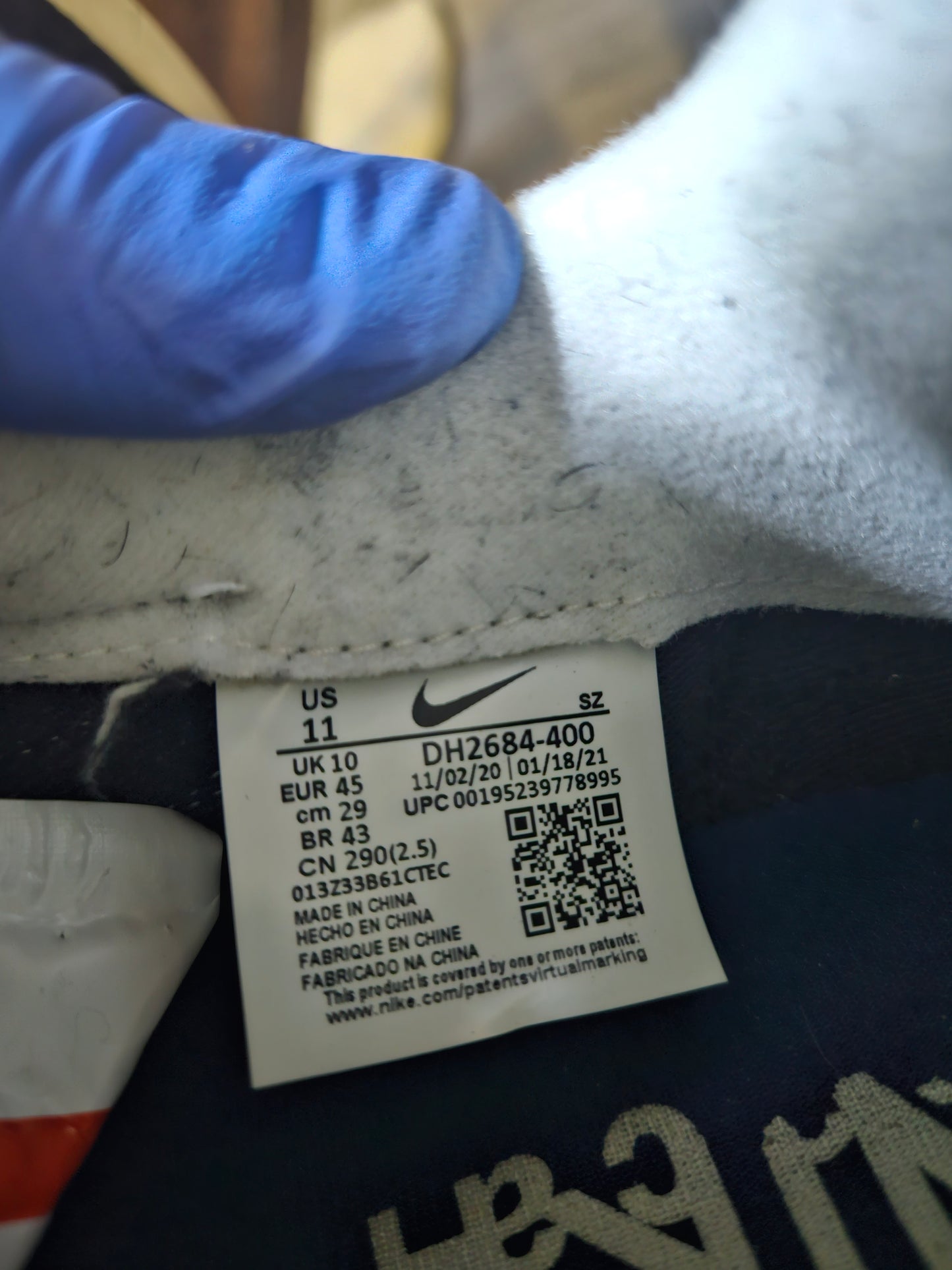 Size 11 - LDV Waffle x Fragment Design x sacai Low Blackened Blue