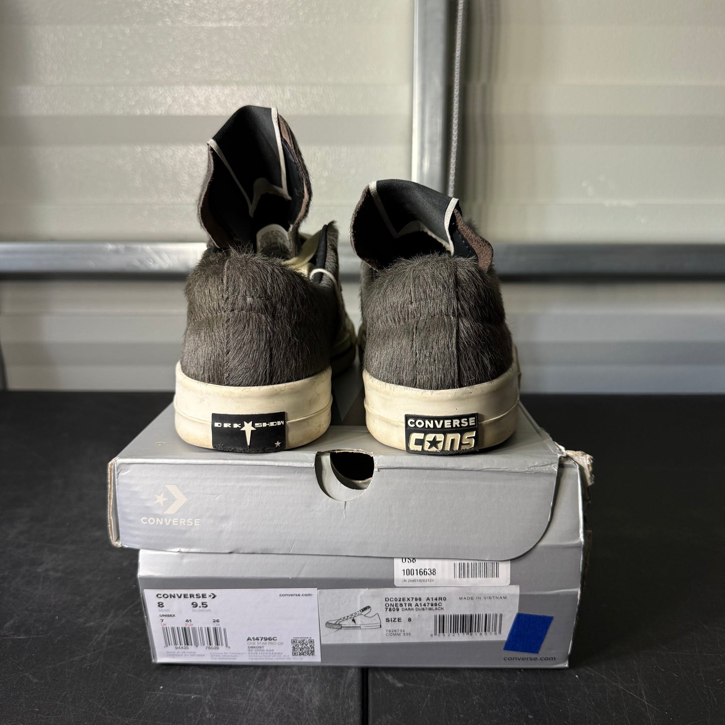 Size 10 - Rick Owens x Converse DRKSHDW Dark Lust