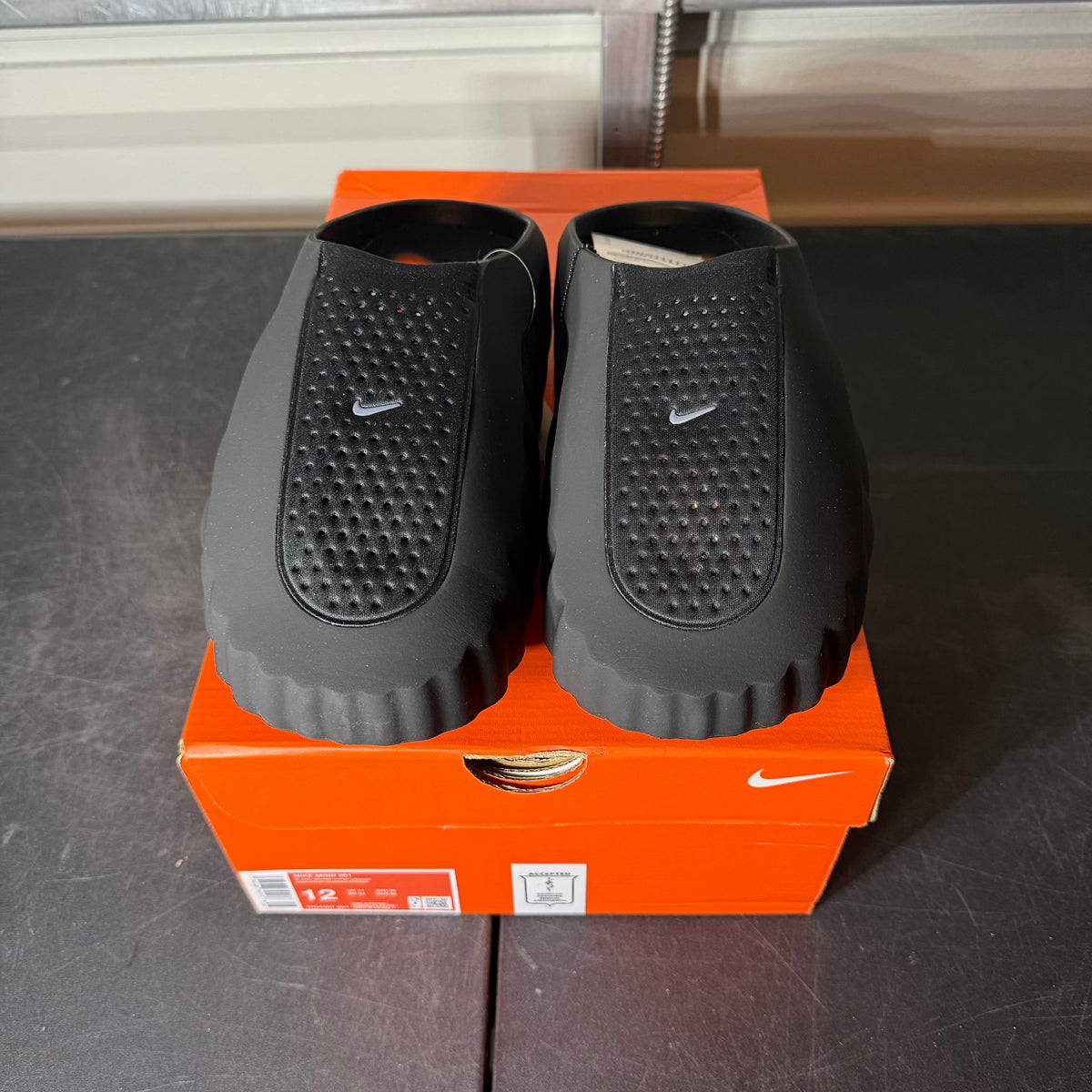 Size 12 - Nike Mind Slide Black Chrome