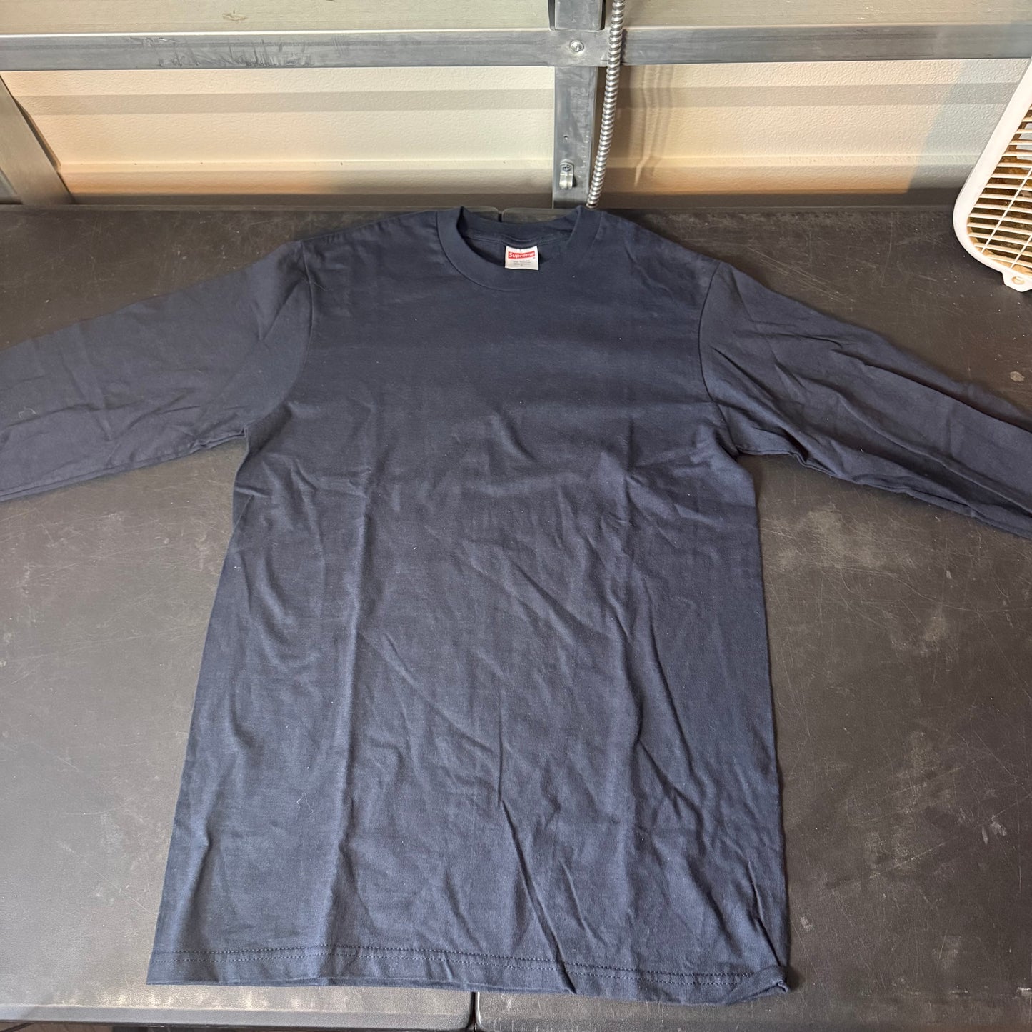 Size Small - Supreme Navy Long Sleeve DS