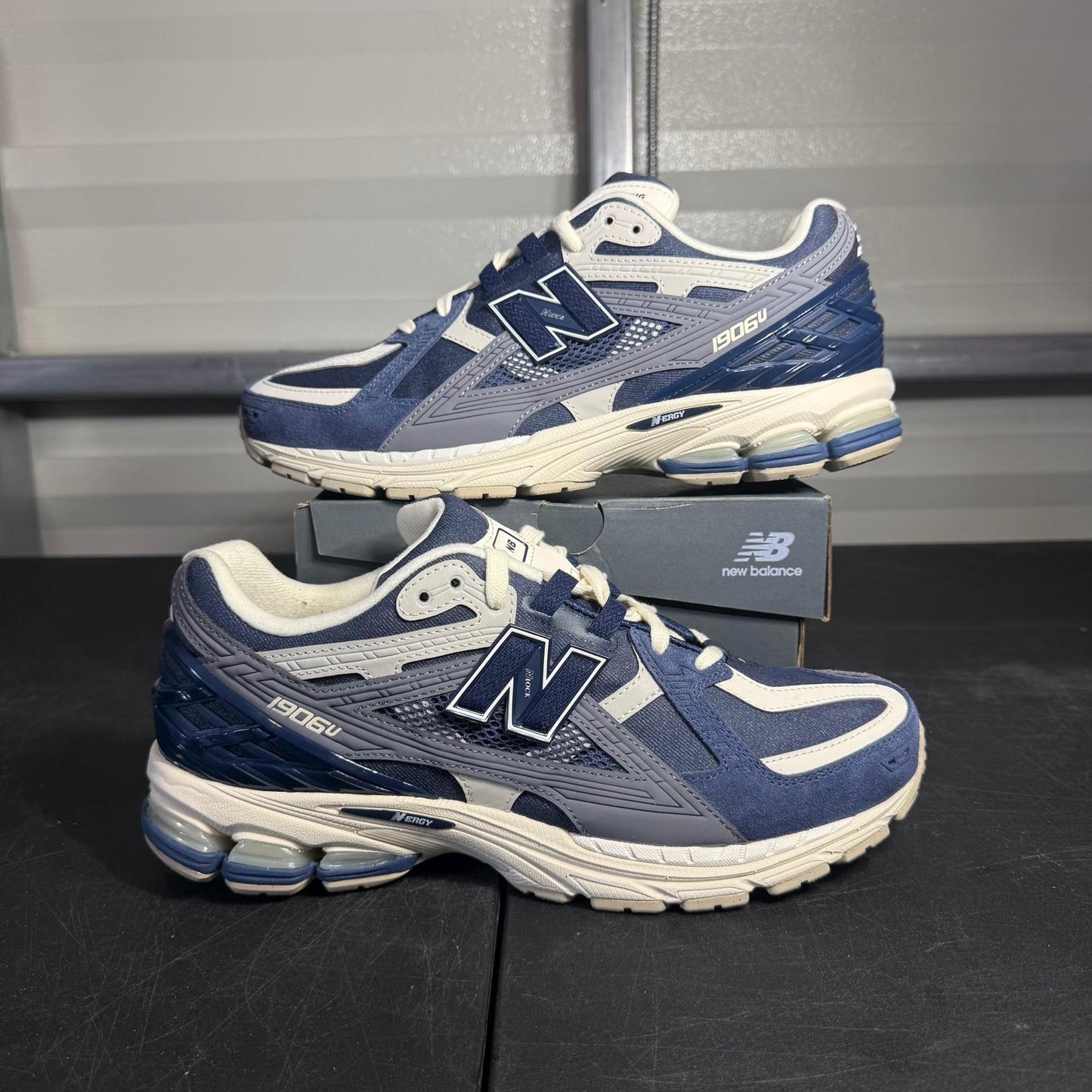 Size 10.5 - New Balance Navy Grey