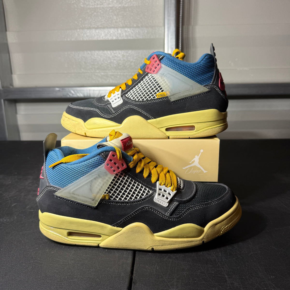 Size 9 - AJ 4 Union Off Noir