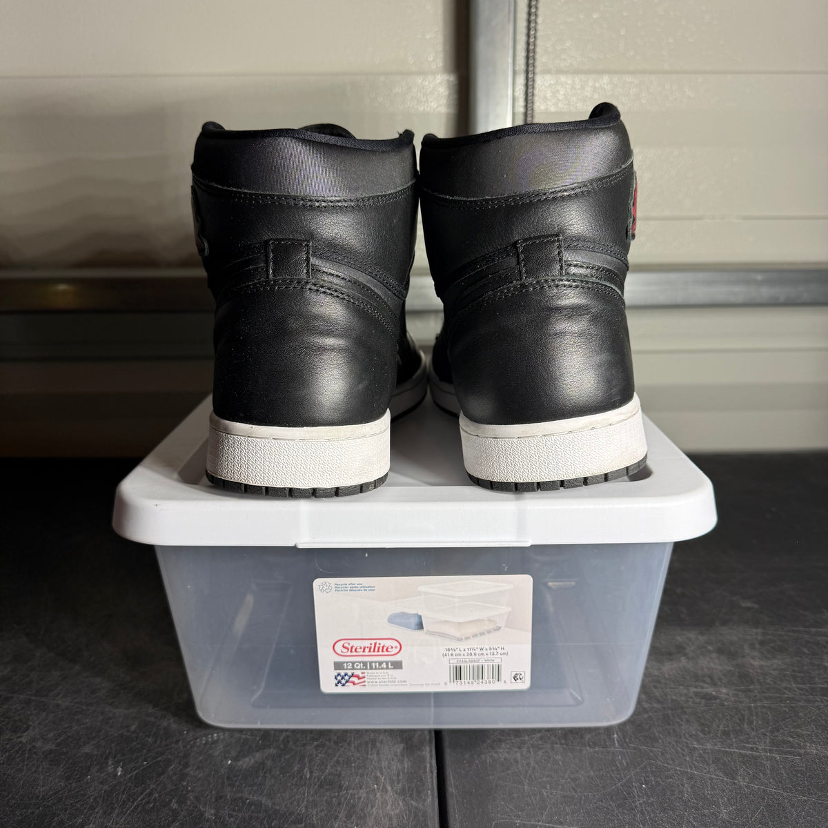 Size 12 - AJ 1 Black Gym Red