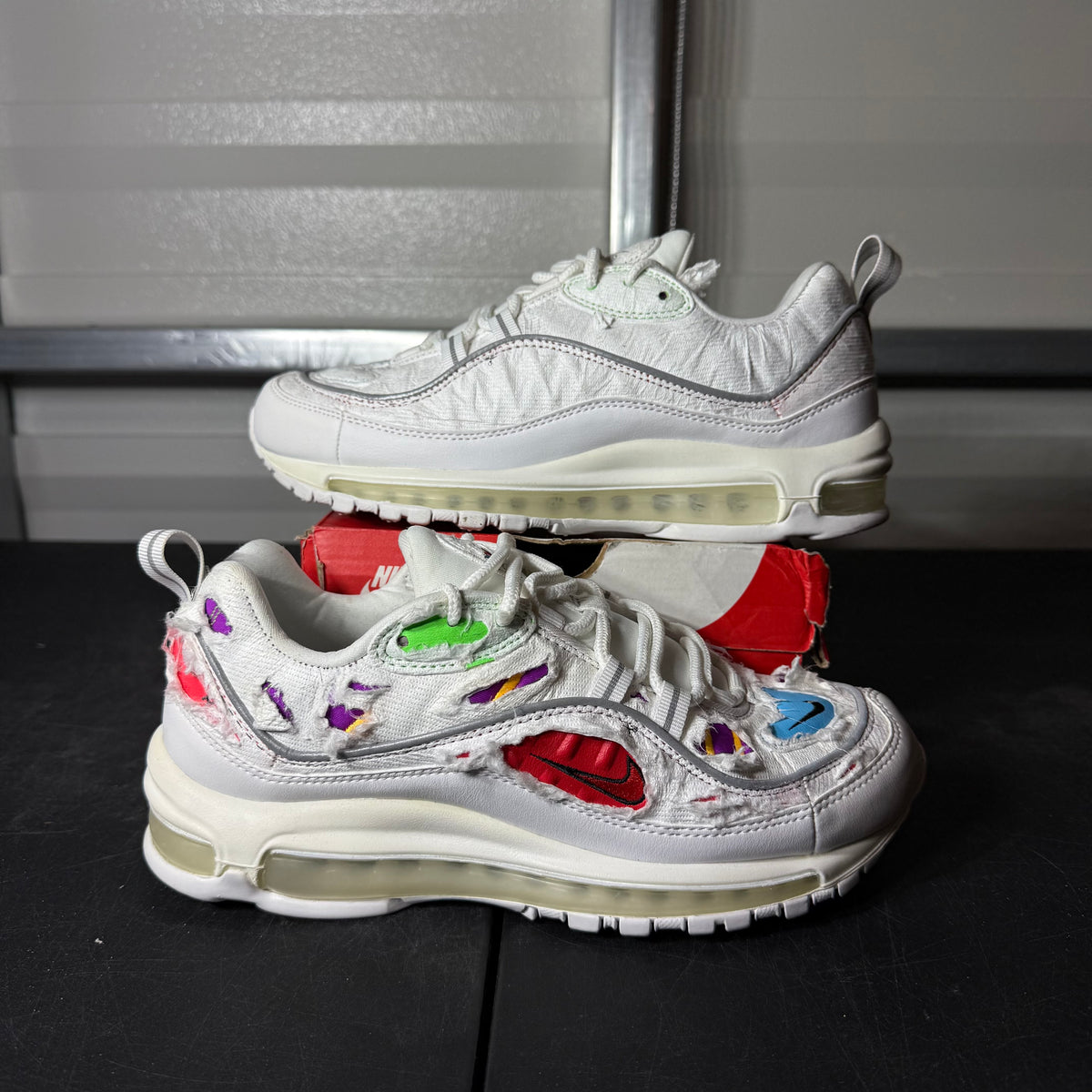 Size 9W - Air Max 98 Cut Away White