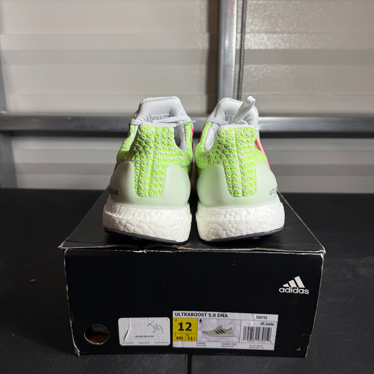 Size 12 - adidas UltraBoost 5.0 DNA Dash Grey Signal Green