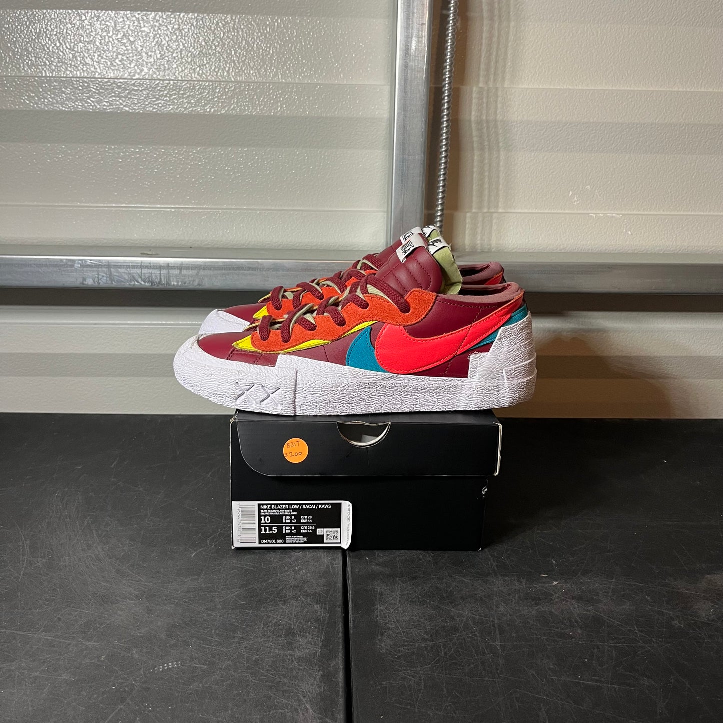 Size 10 - Blazer Low Sacai x Kaws Red