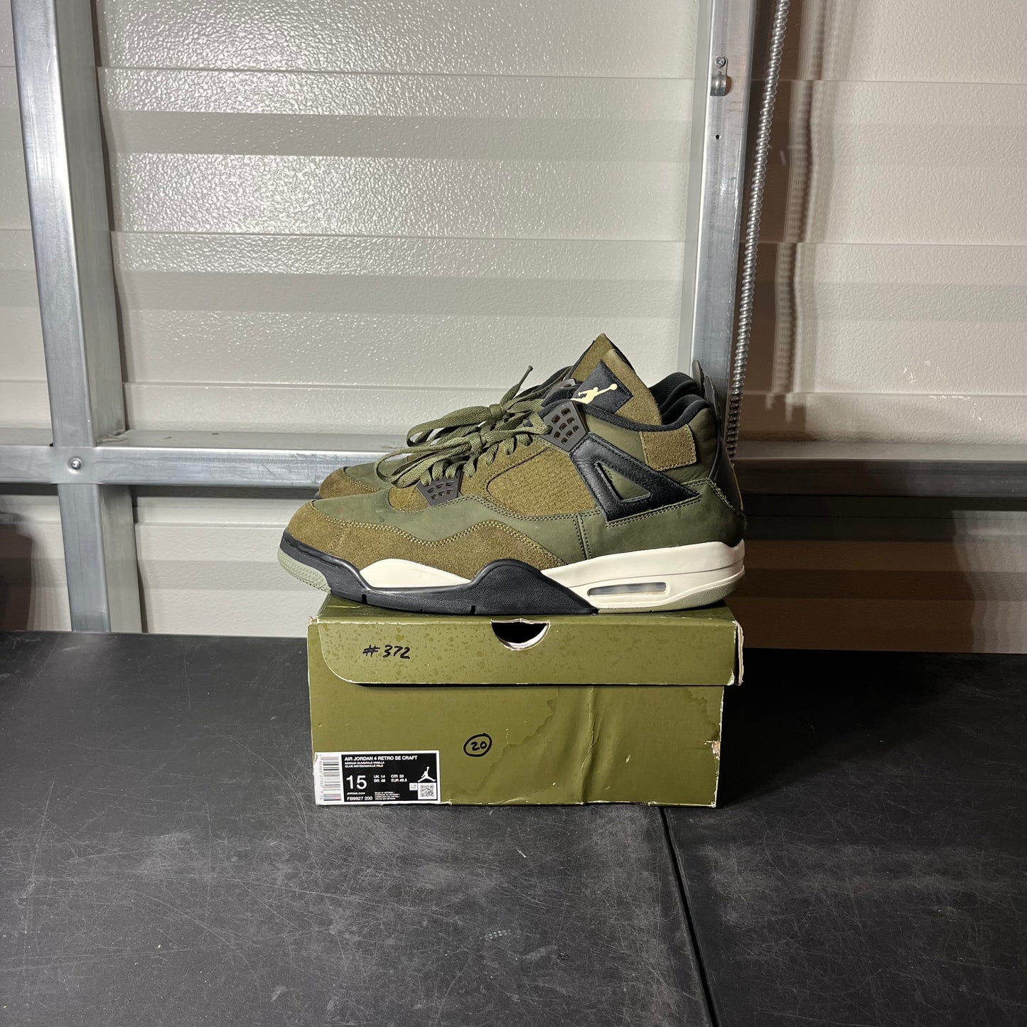 Size 15 - AJ 4 Craft Olive
