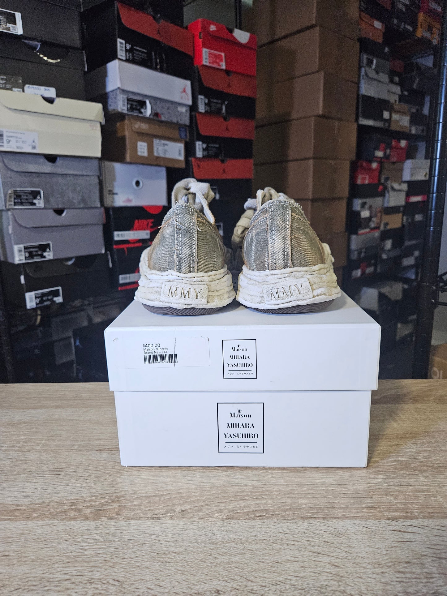 Size 11 M - Mihara Yasuhiro Peterson 23 Washed Denim Low Green