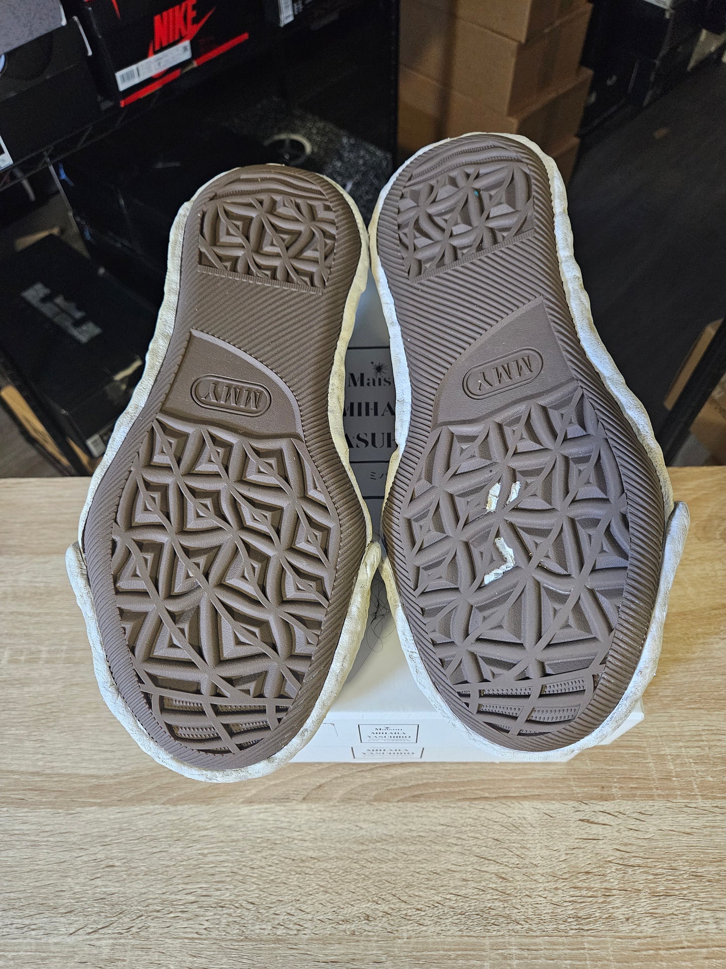 Size 11 M - Mihara Yasuhiro Peterson 23 Washed Denim Low Green