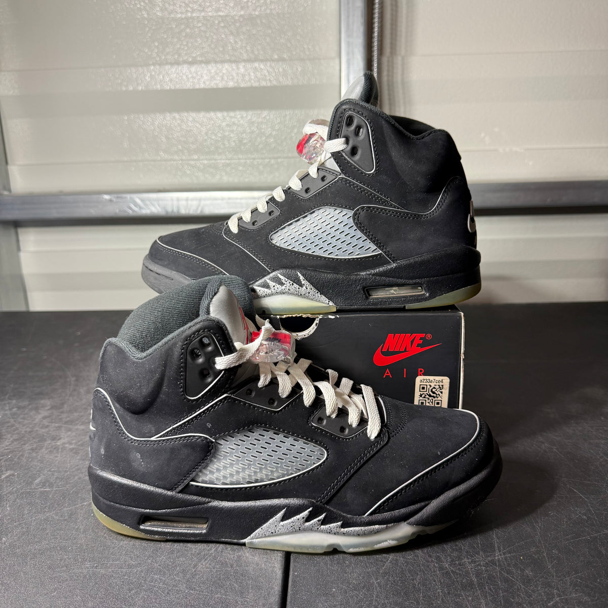 Size 8 - AJ 5 Black Metallic Reimagined