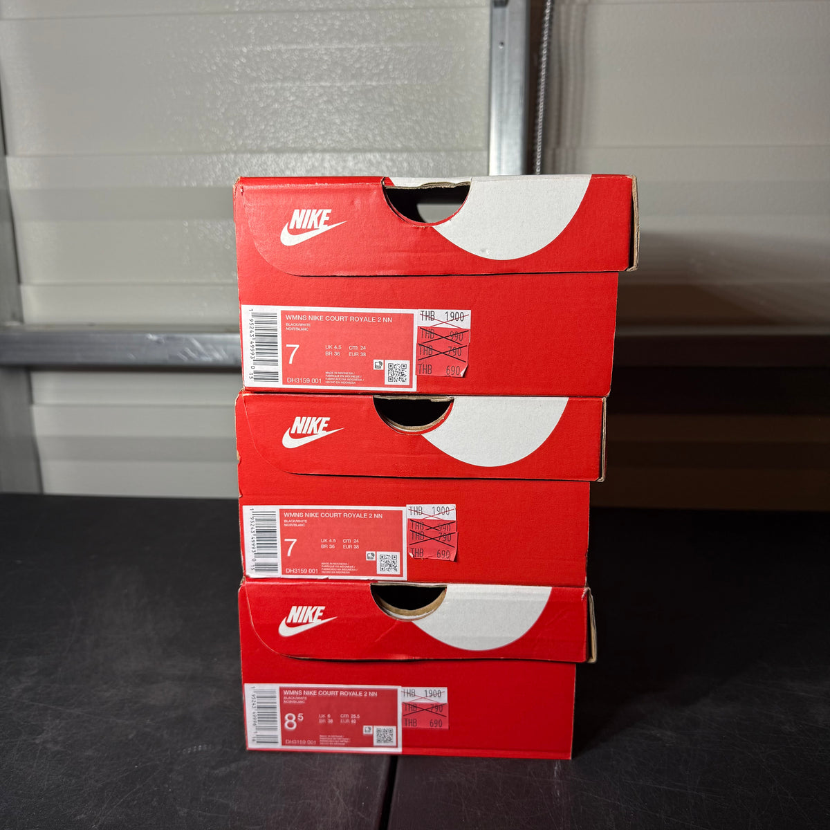 Size 8W - Nike Court Royale 2 Low Black/White