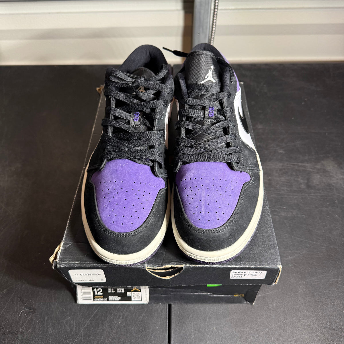 Size 12 - AJ 1 Low Court Purple
