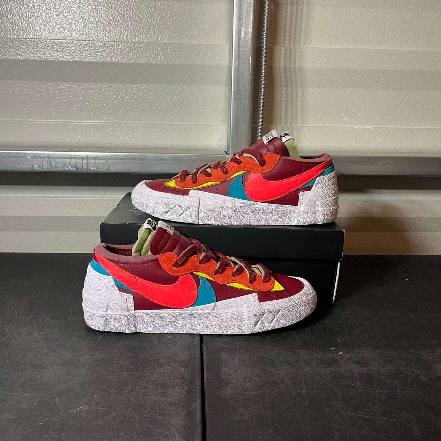 Size 10 - Blazer Low Sacai x Kaws Red