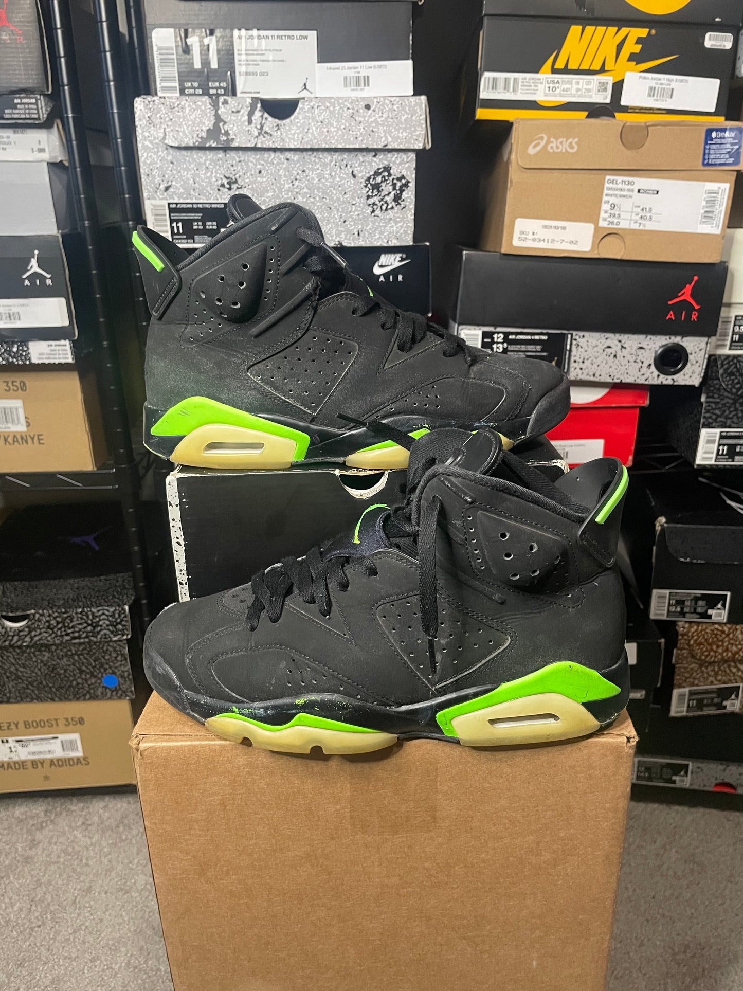 Size 7.5 - Jordan 6 Retro Electric Green 2021
