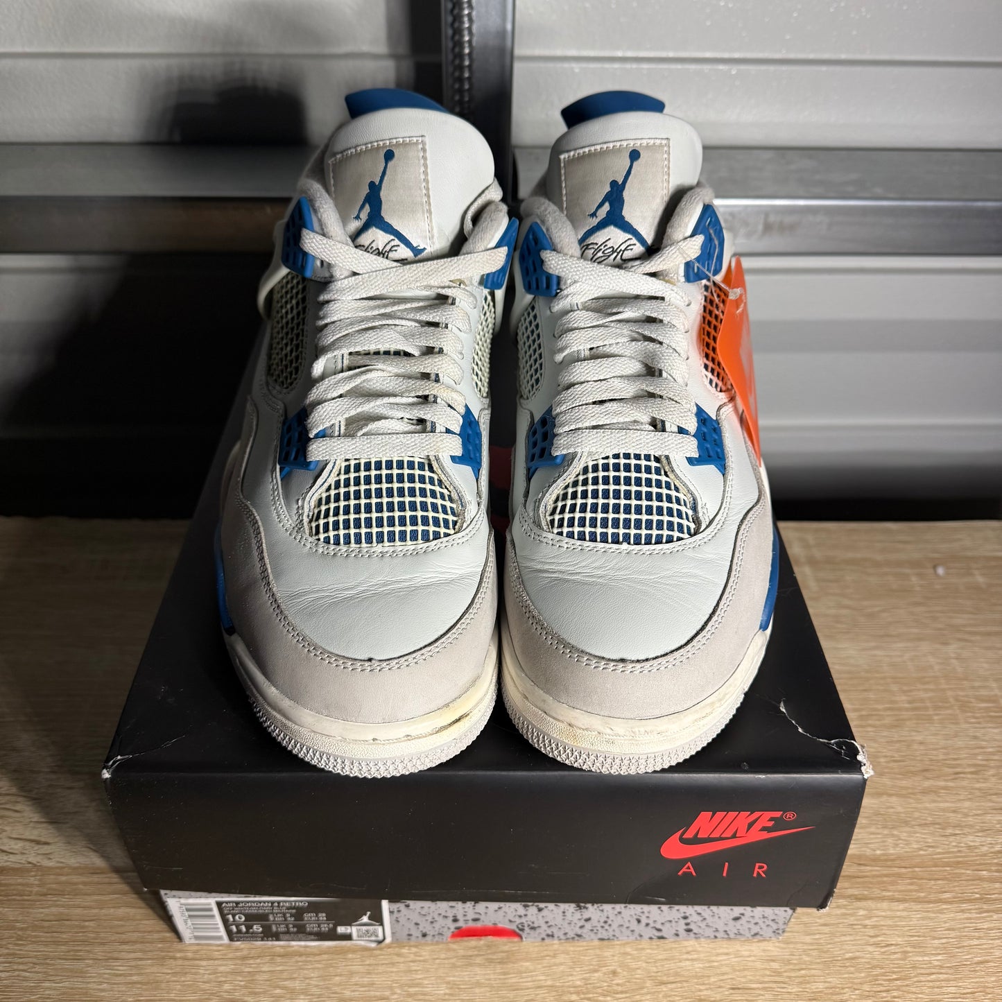 Size 10 - AJ 4 Military Blue