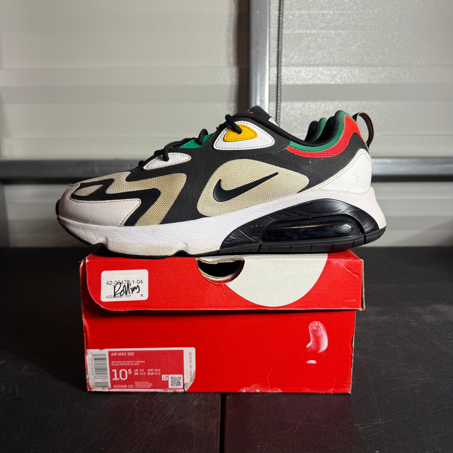 Size 10.5 - Air Max 200 Rasta
