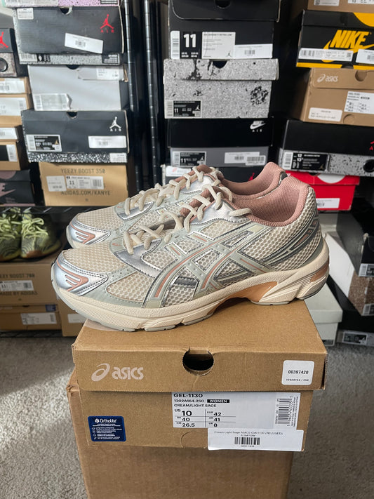 Size 10W/8.5M- ASICS Gel 1130 Cream Light Sage