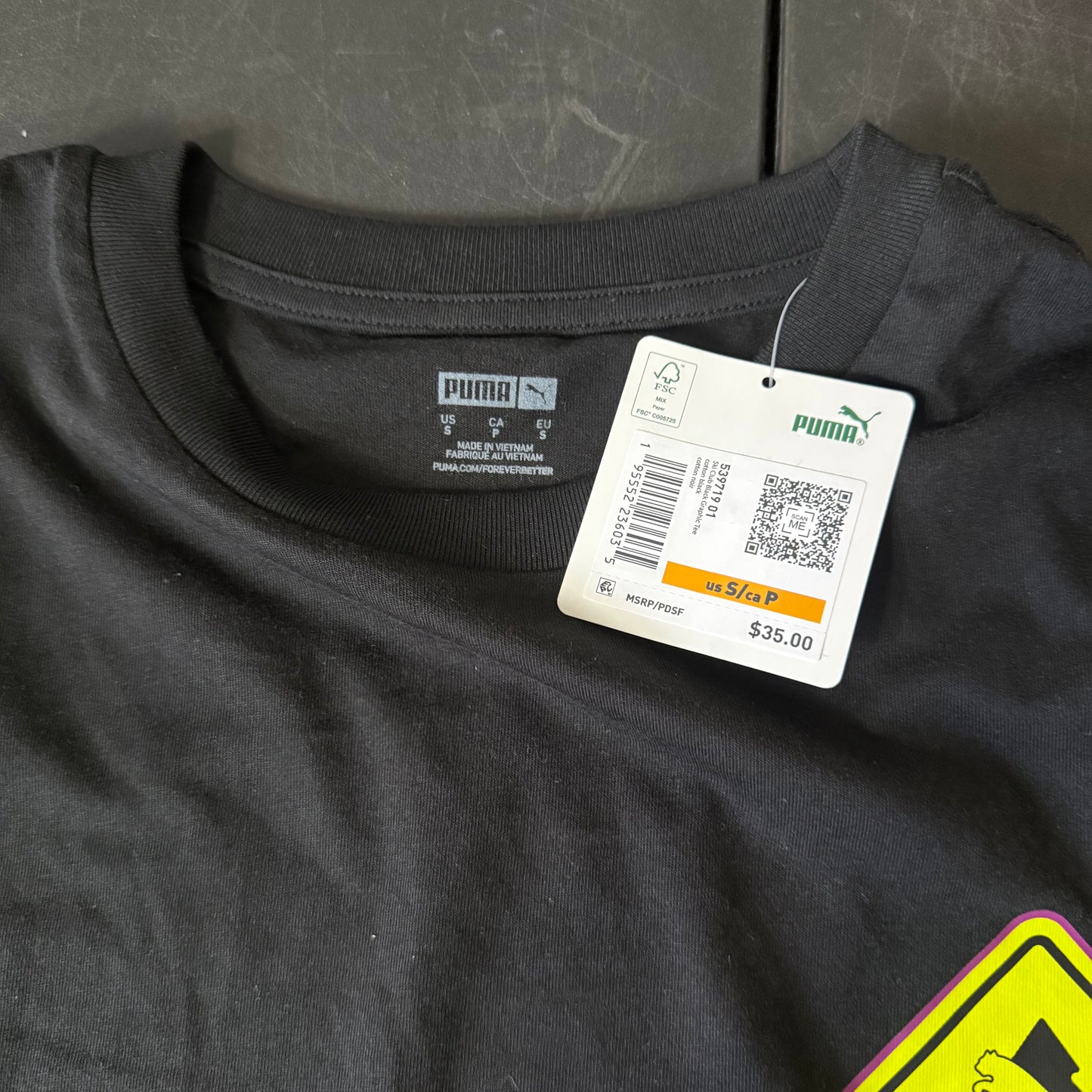 Size Small - Puma Black T-Shirt