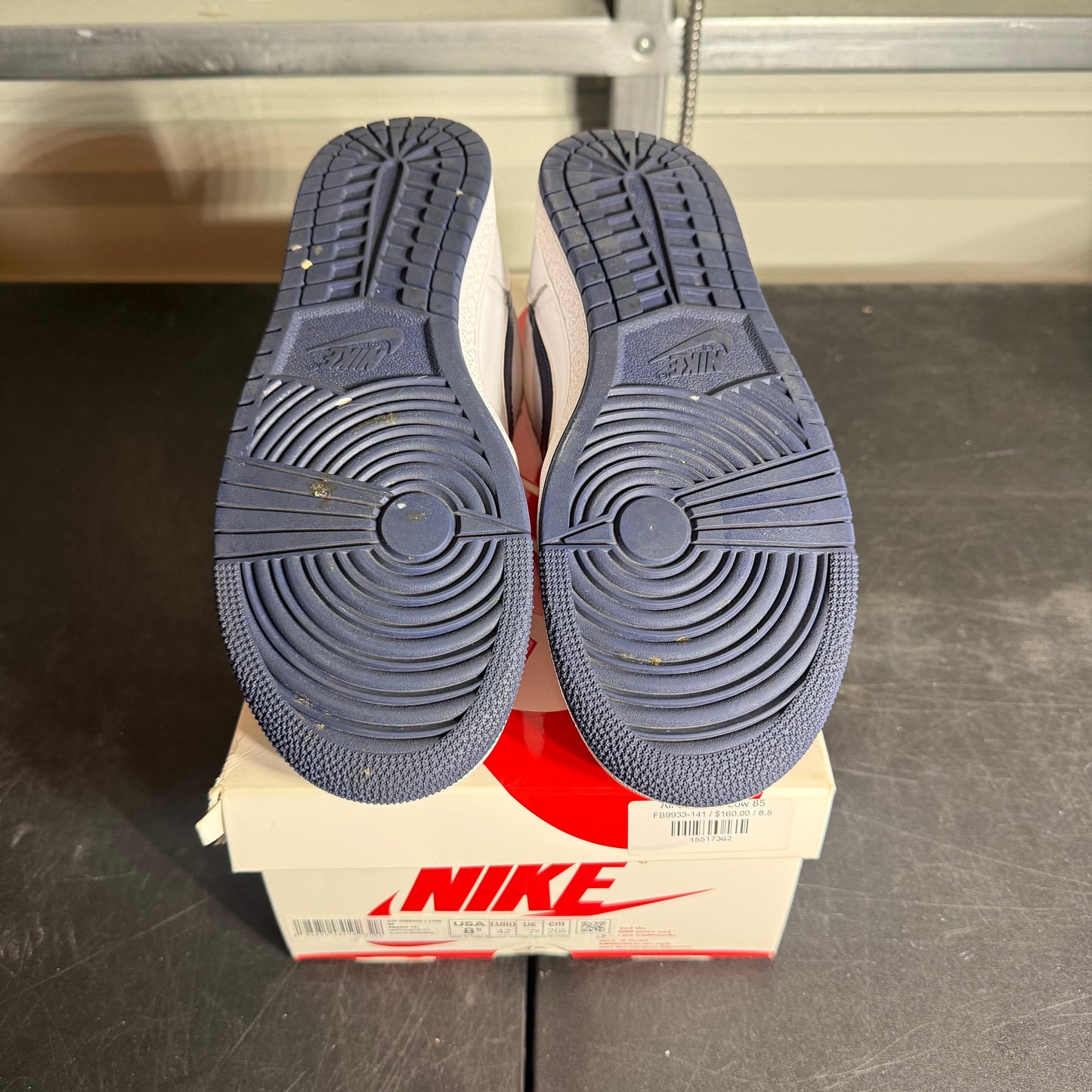 Size 8.5 - AJ 1 Low Metallic Blue