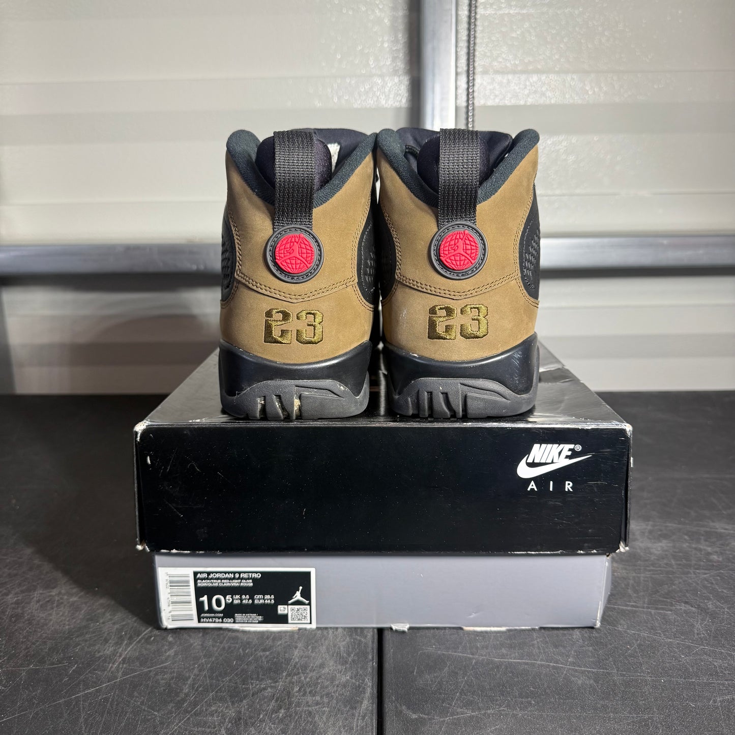 Size 10.5 - AJ 9 Olive