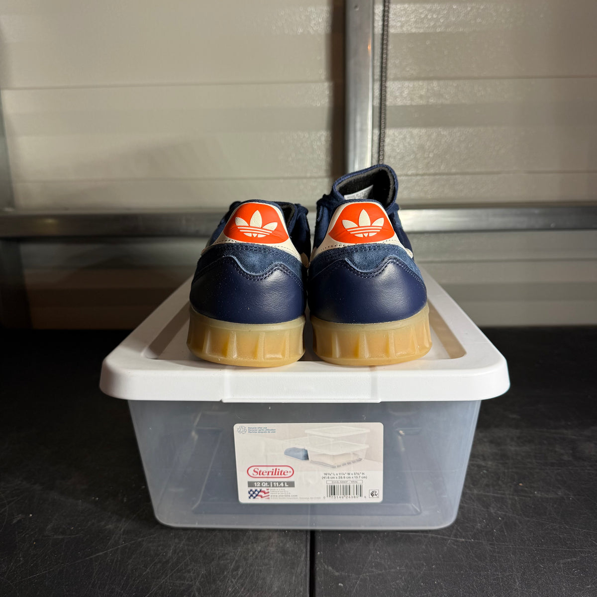 Size 12 - adidas Handball Top RM Night Indigo Solar Red