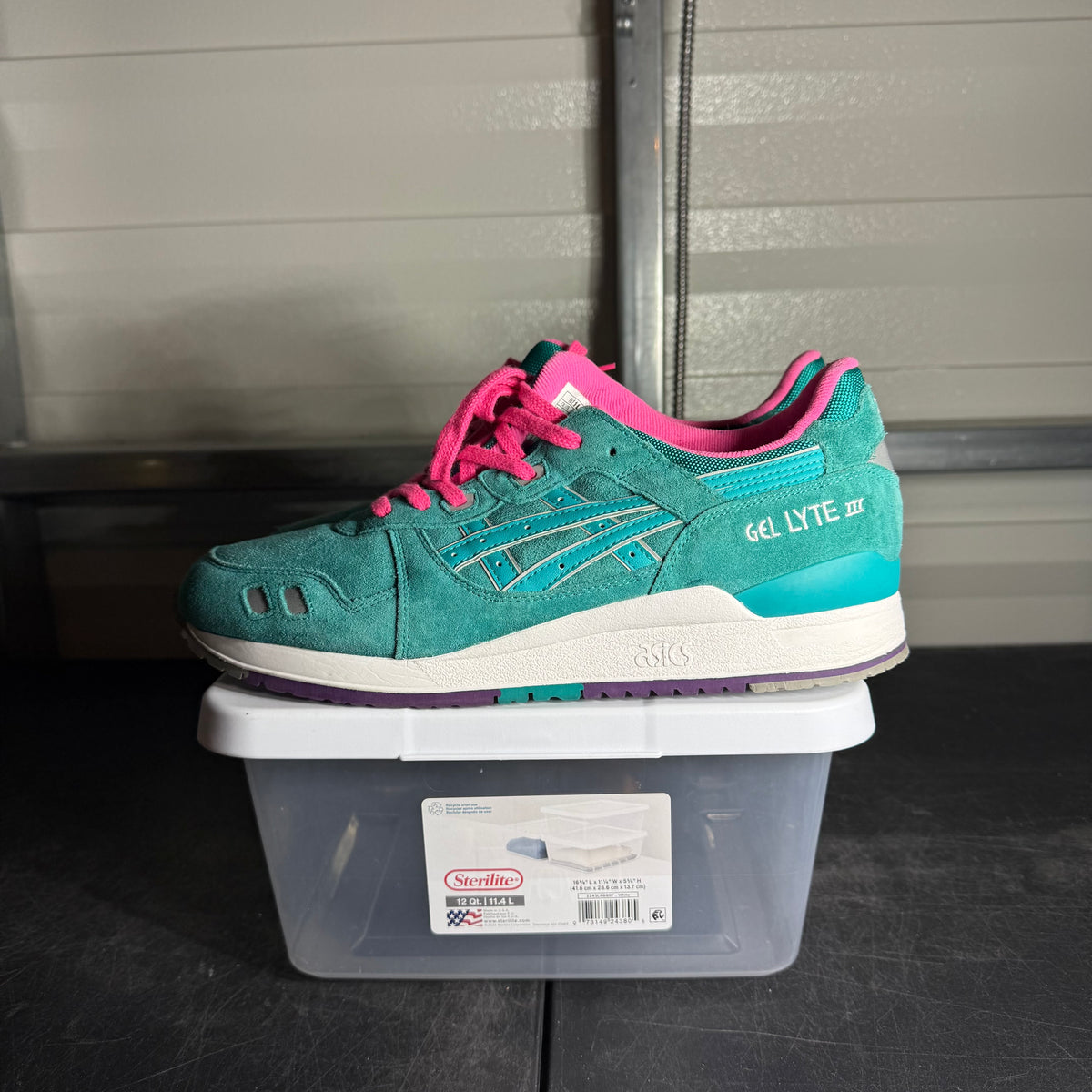Size 12 - Asics Gel Lyte 3 Tropical Green nb