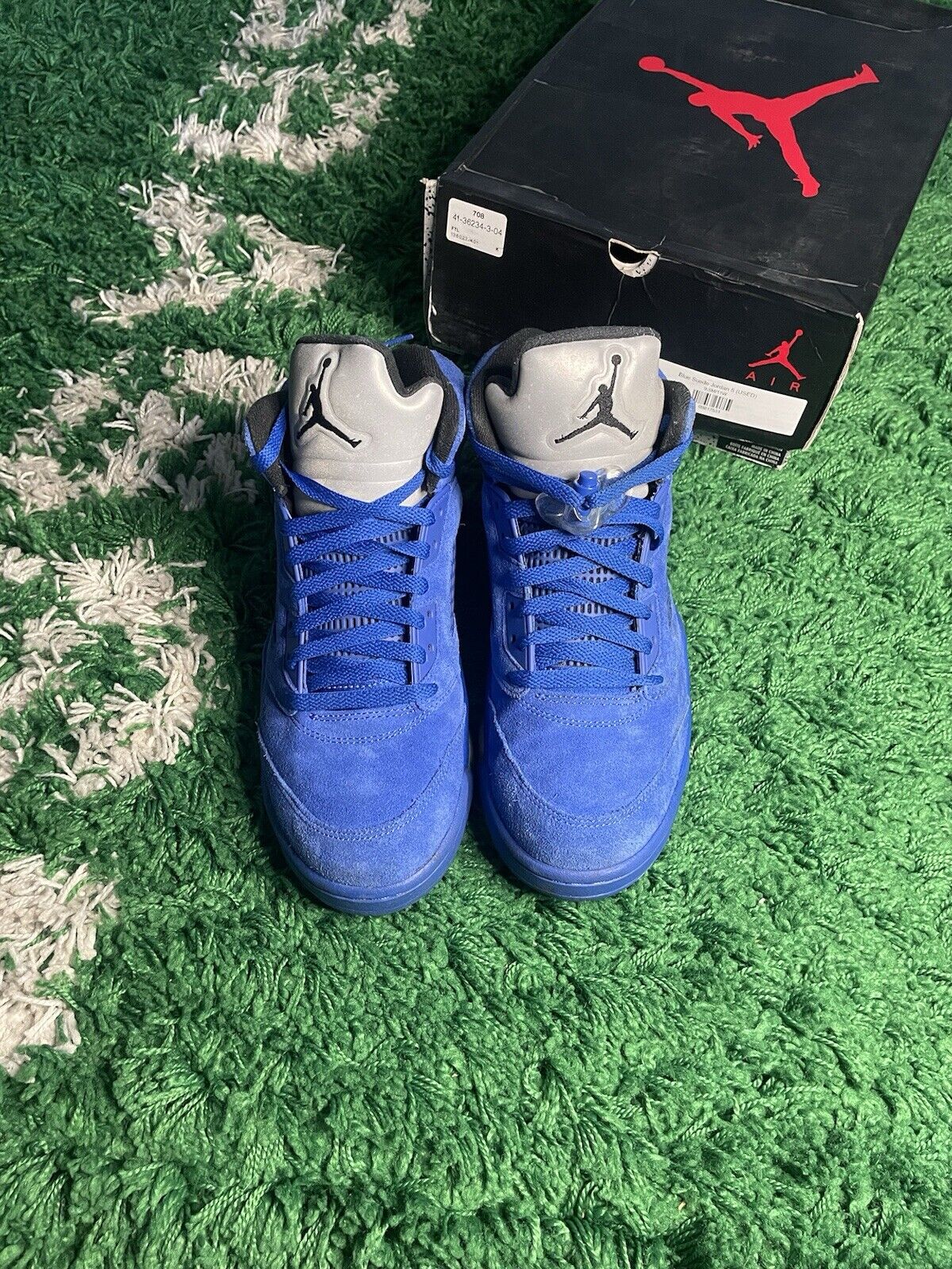 Size 9.5 - Air Jordan 5 Retro Blue Suede