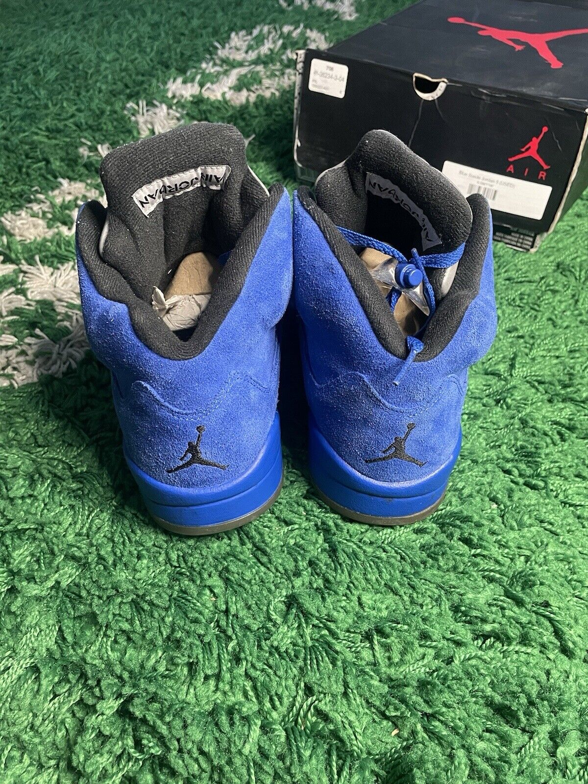 Size 9.5 - Air Jordan 5 Retro Blue Suede