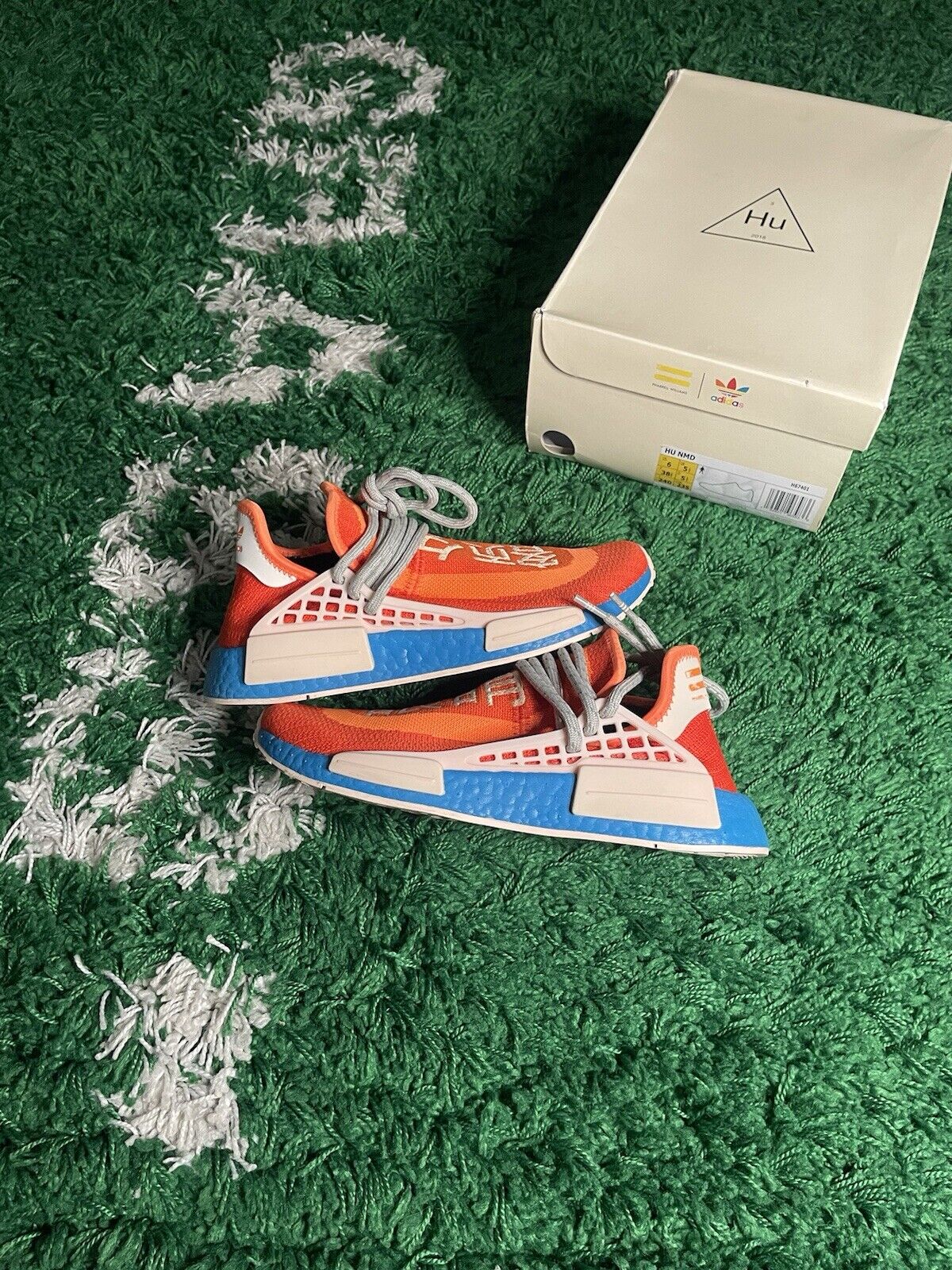 Size 6 - adidas Pharrell x NMD Human Race Extra Eye - Bold Orange