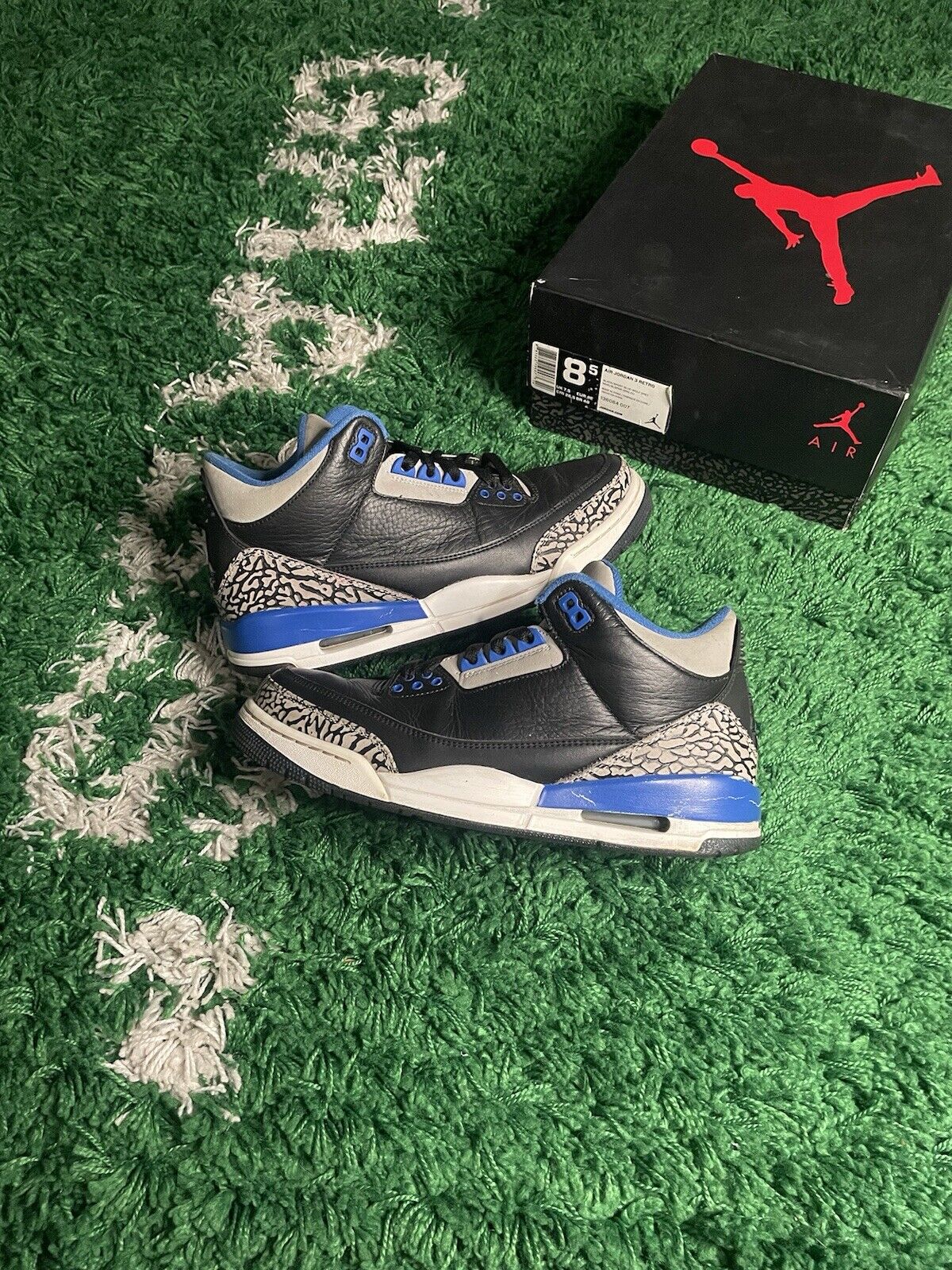 Size 8.5 - Air Jordan 3 Retro Sport Blue