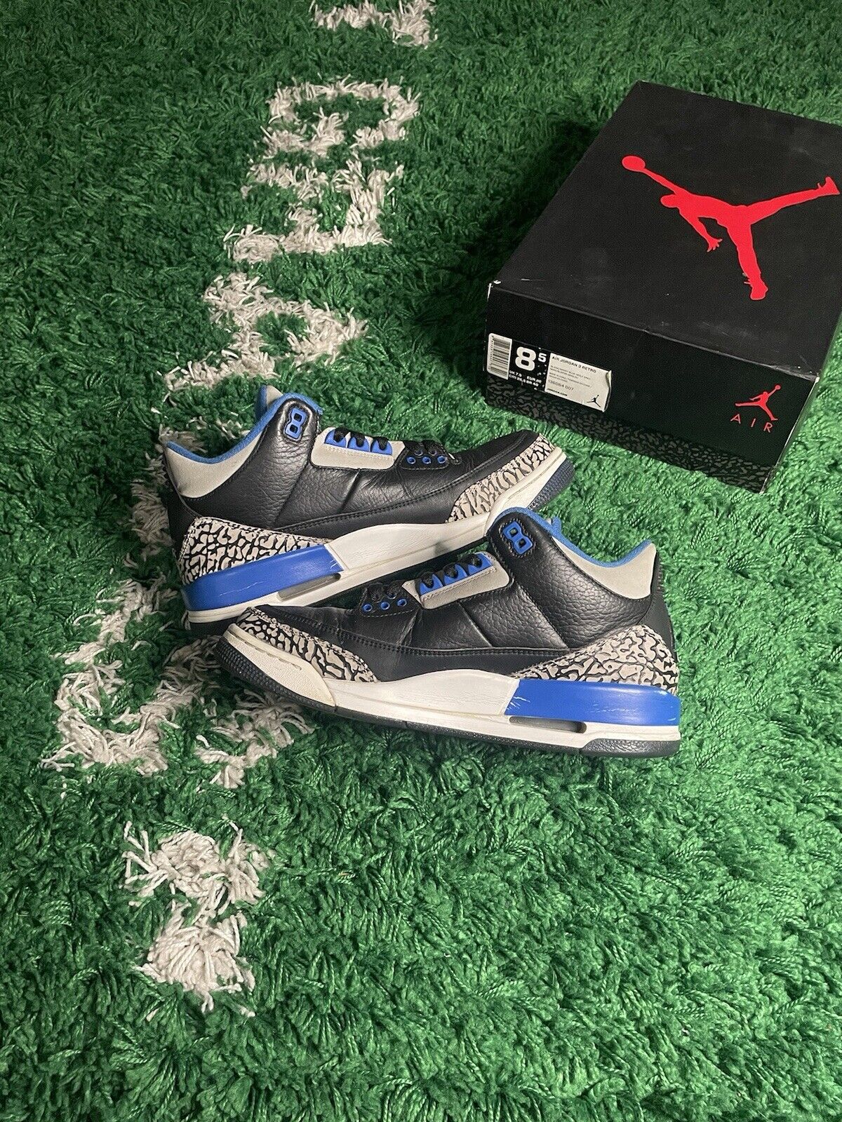 Size 8.5 - Air Jordan 3 Retro Sport Blue