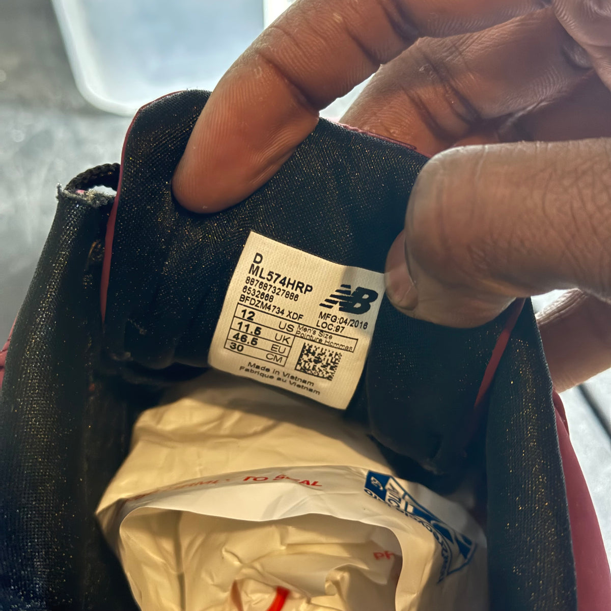 Size 12 - NB 574 Burgundy