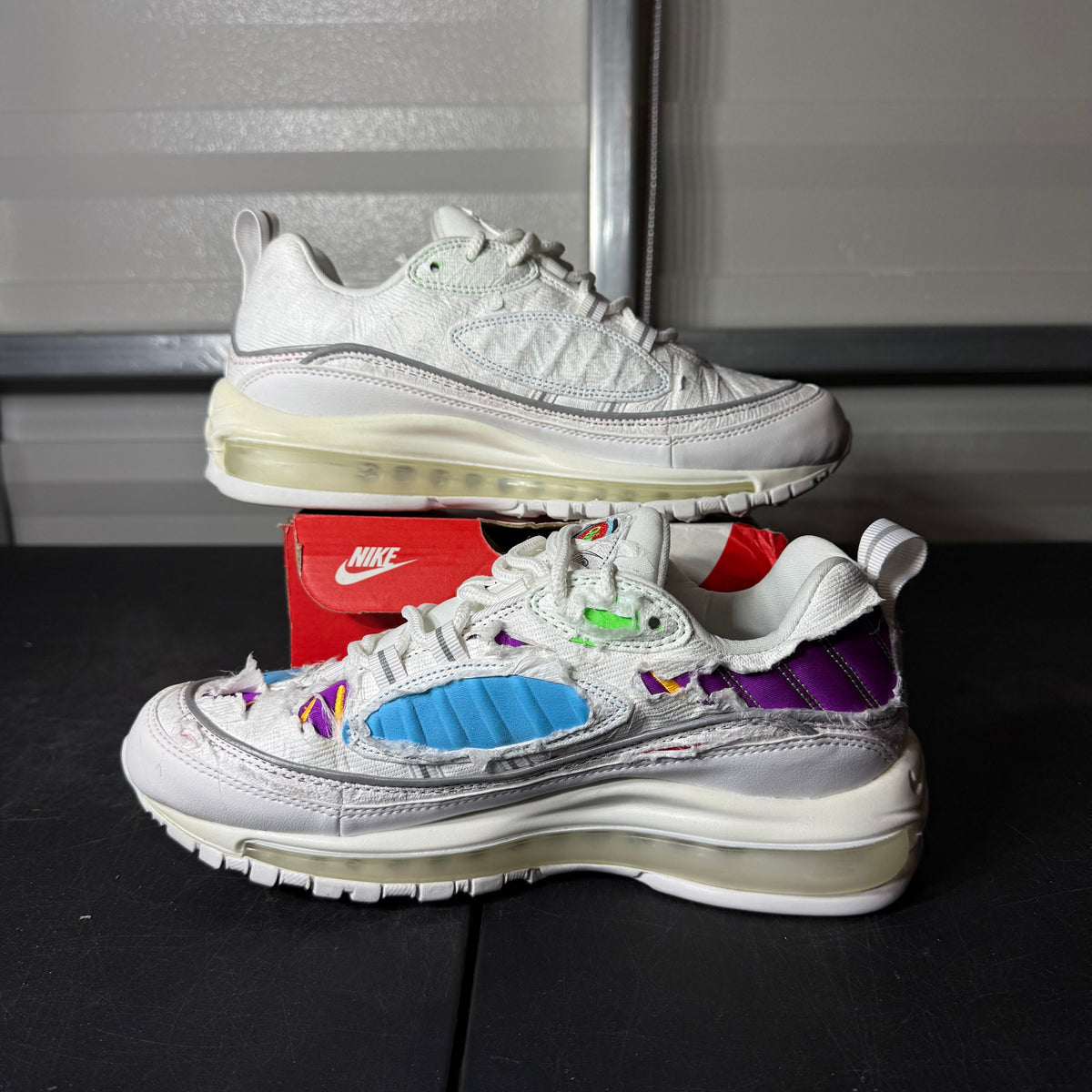 Size 9W - Air Max 98 Cut Away White