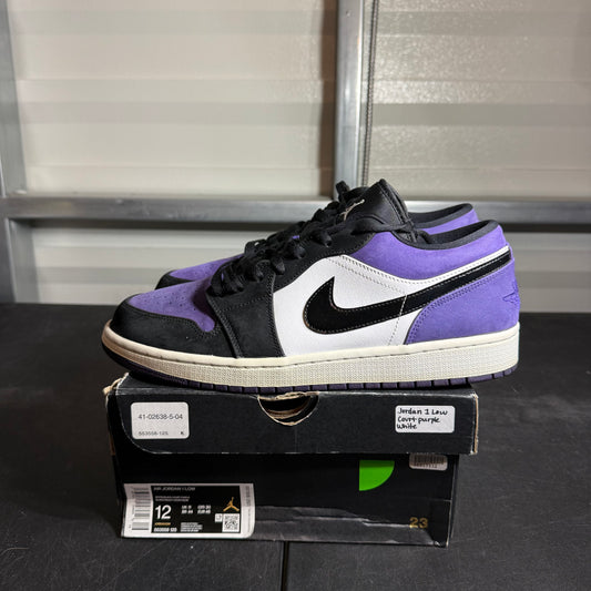 Size 12 - AJ 1 Low Court Purple