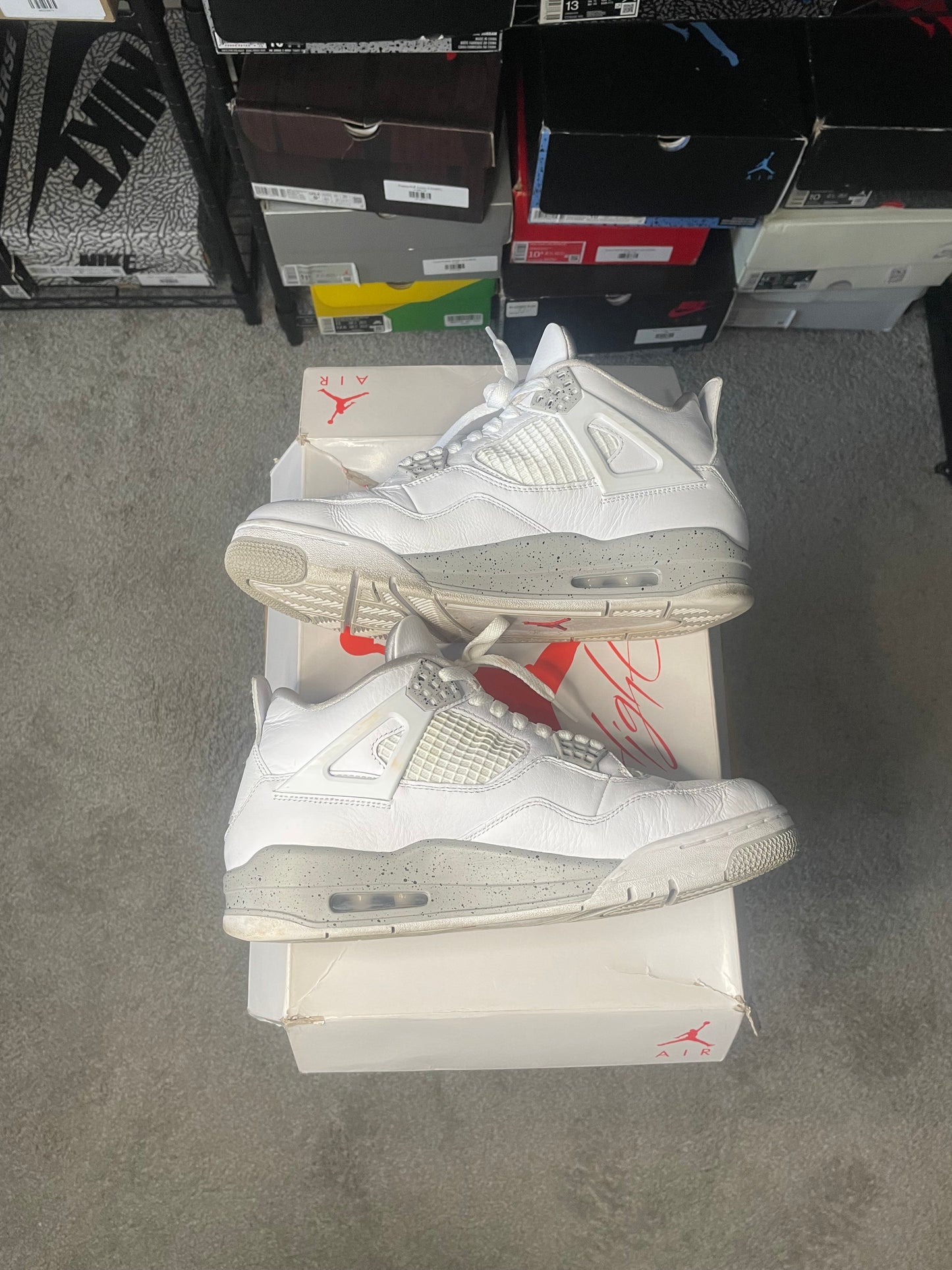 Size 9 - Jordan 4 Retro Mid White Oreo