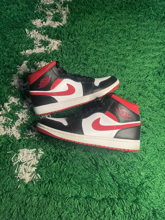 Size 11 - Air Jordan 1 Mid Black Gym Red