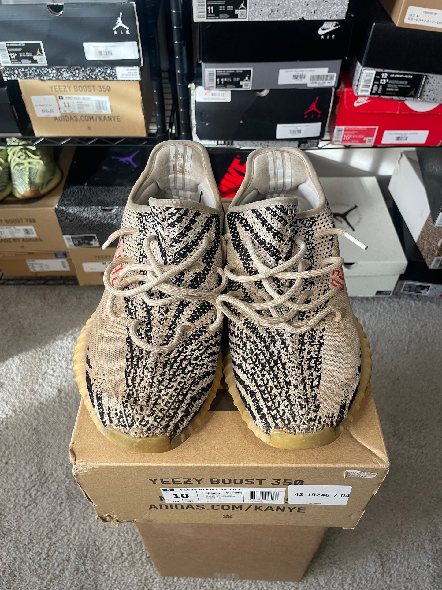 Size 10 - YZY 350 V2 Low Zebra
