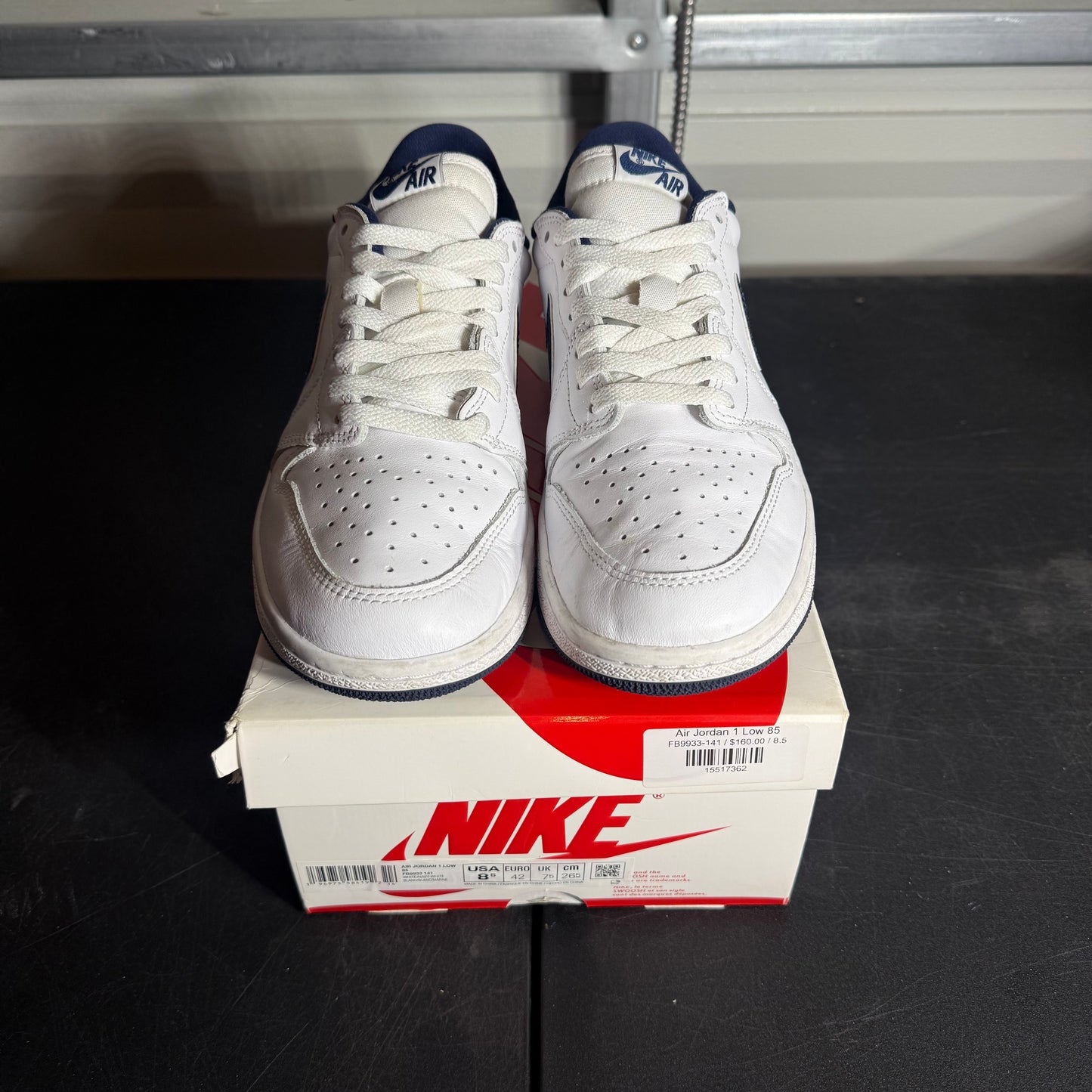 Size 8.5 - AJ 1 Low Metallic Blue