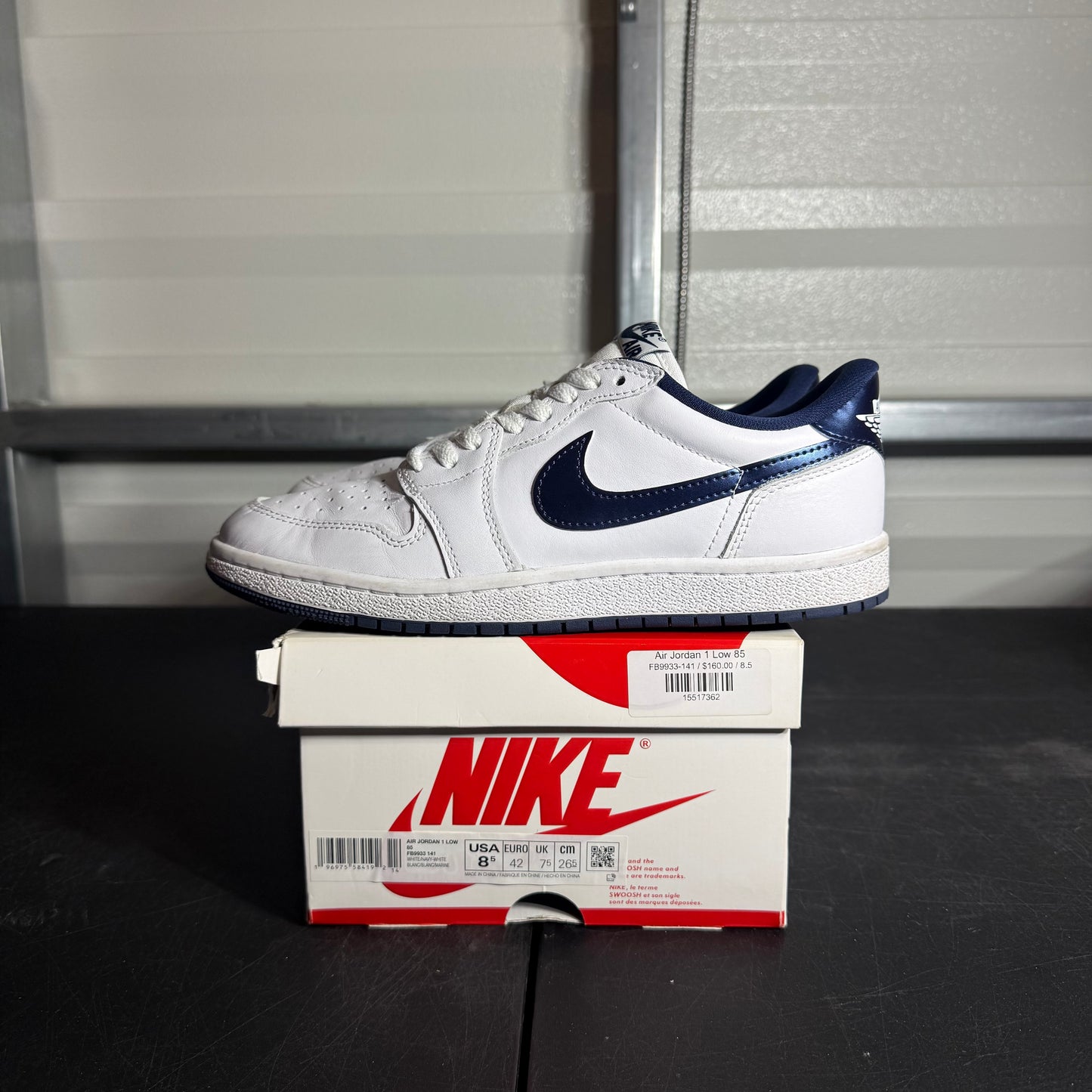 Size 8.5 - AJ 1 Low Metallic Blue